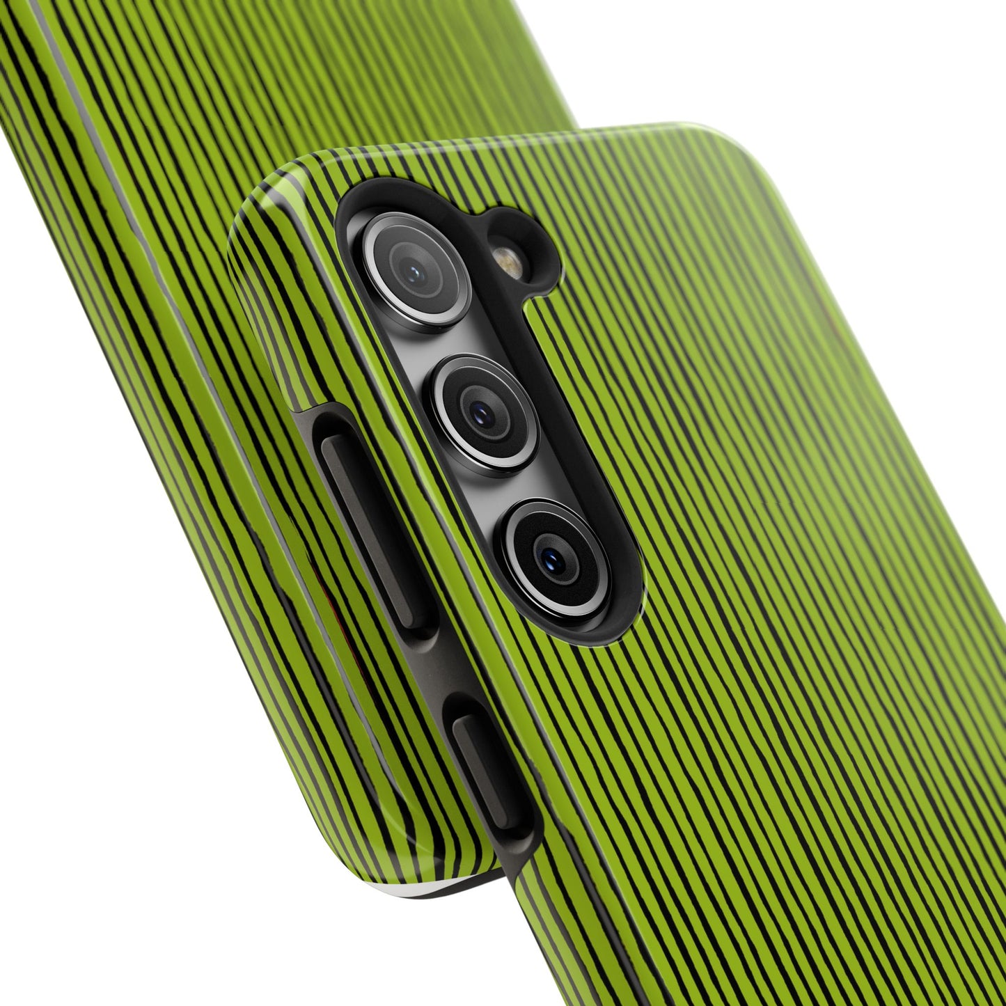 Quirky Pin Stripe Green / Black Phone Case
