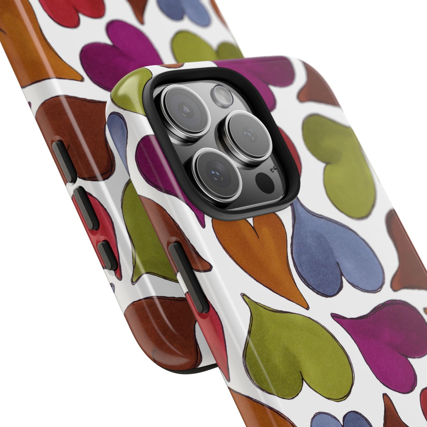 Big Hearted White Phone Case