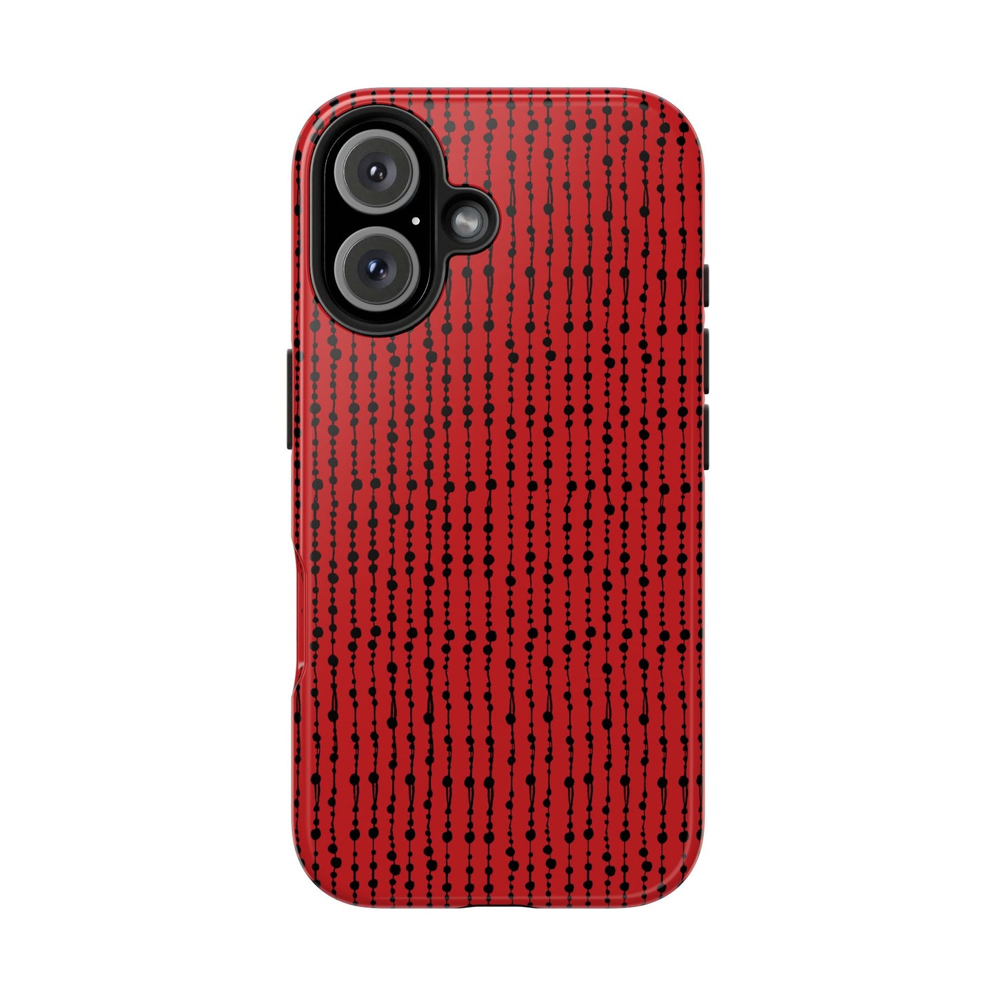 Beaded Curtain Red / Black Phone Case