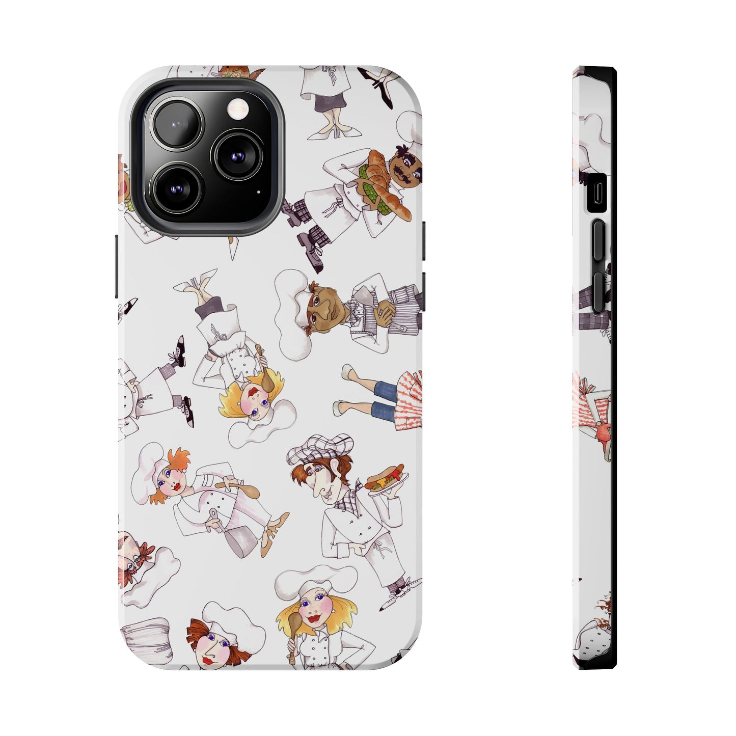 Tossed Chefs White Phone Case