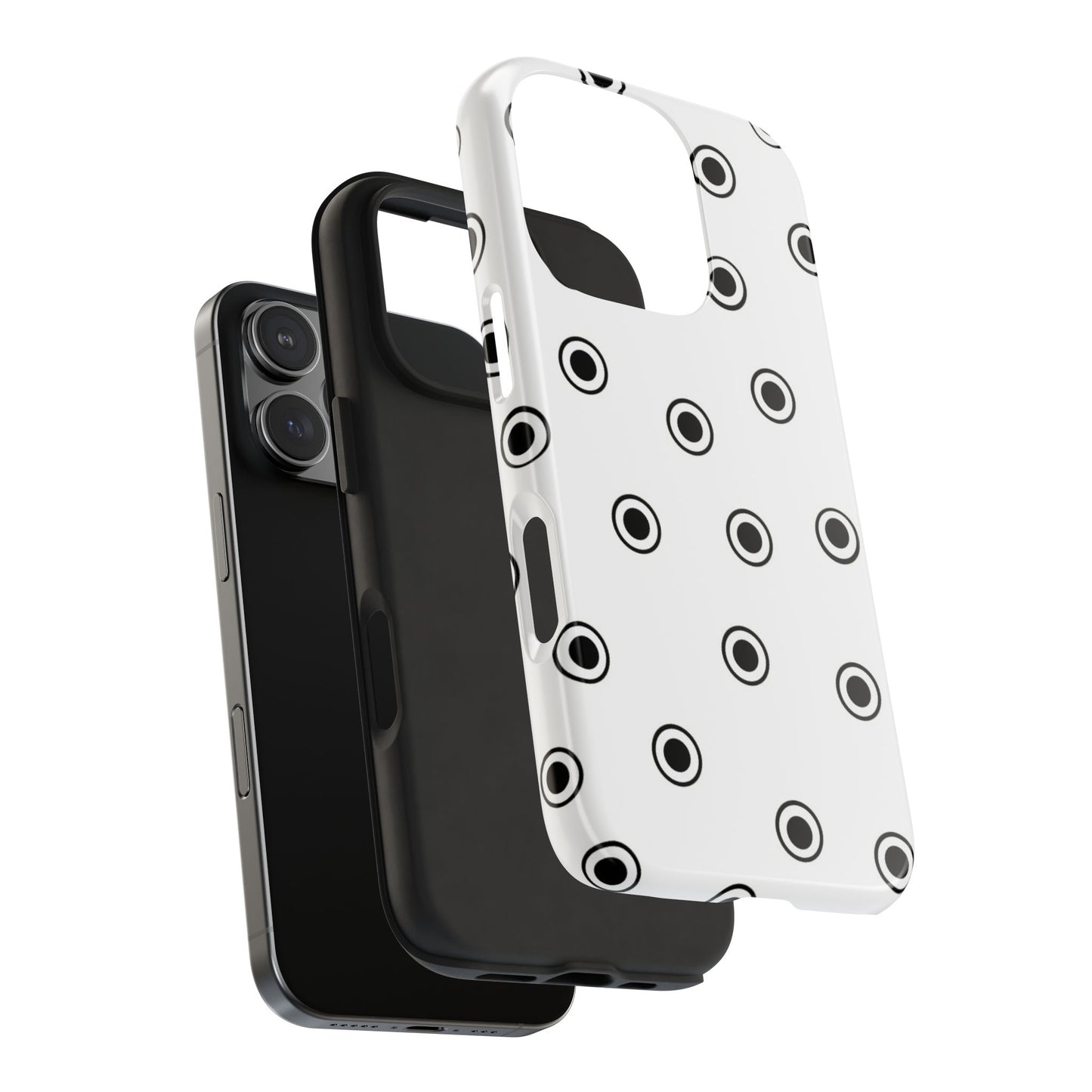 CD Dots White / Black Phone Case