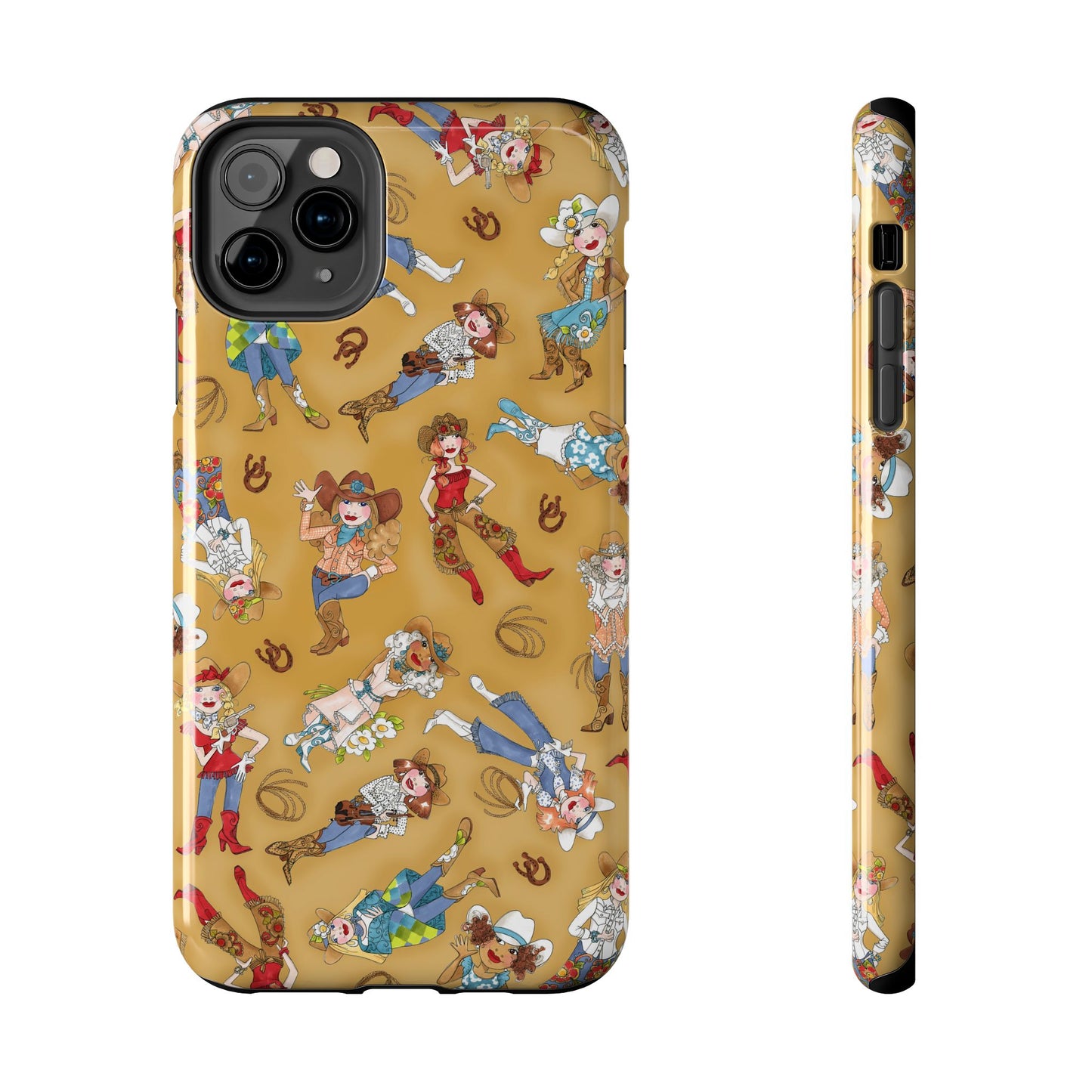 Tossed Cowgirls Tan Phone Case