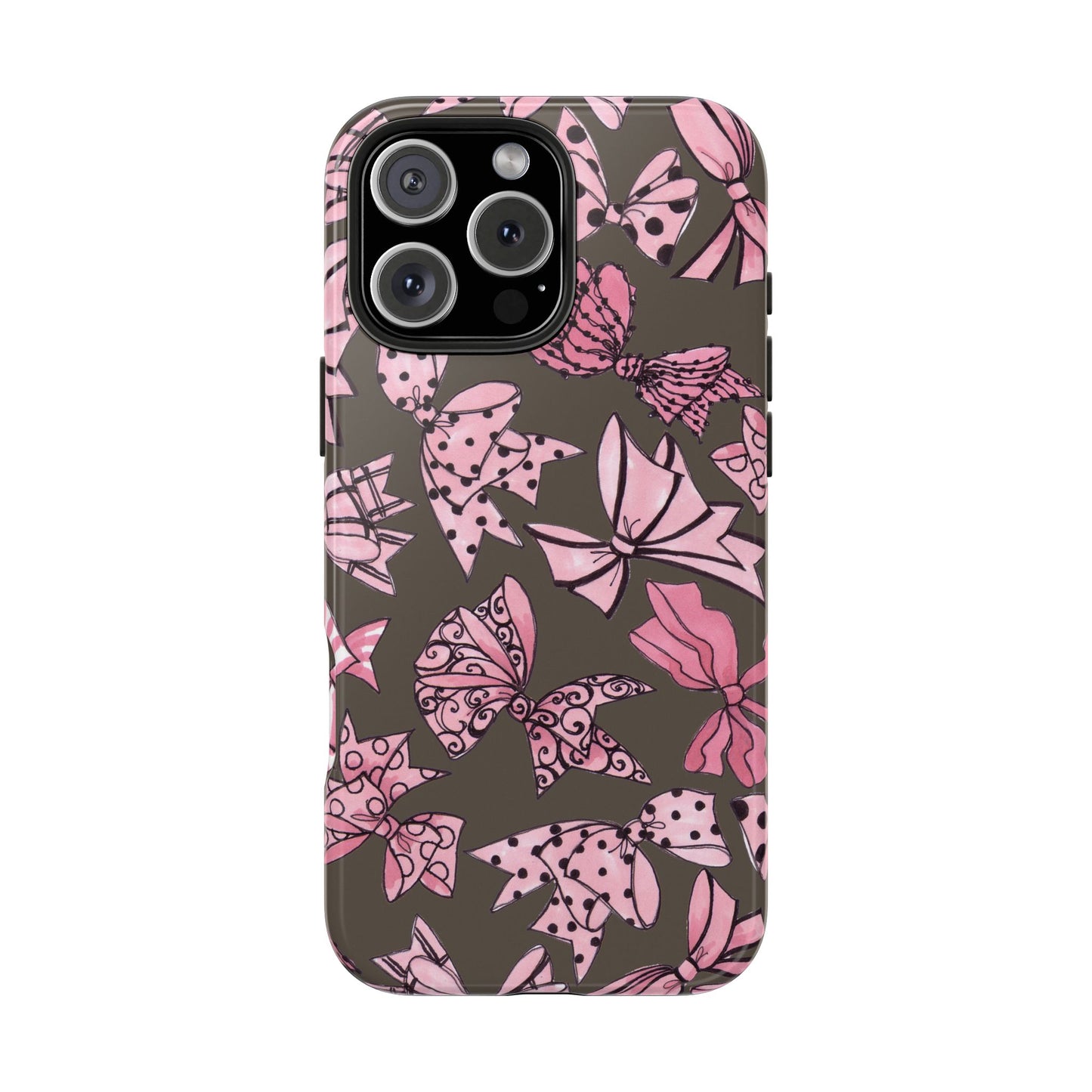 Blushing Bows Mocha Phone Case