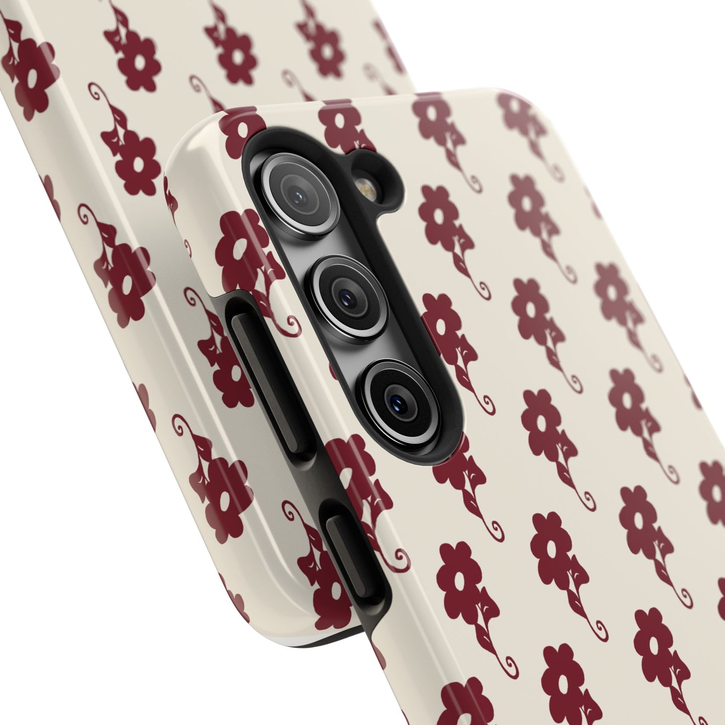 Flowers Ivory / Red Phone Case