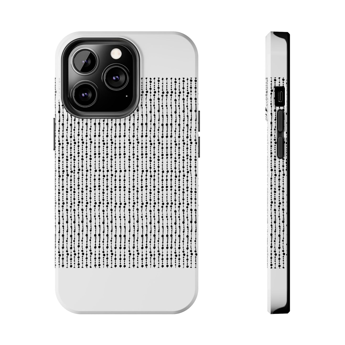 Beaded Curtain White / Black Phone Case