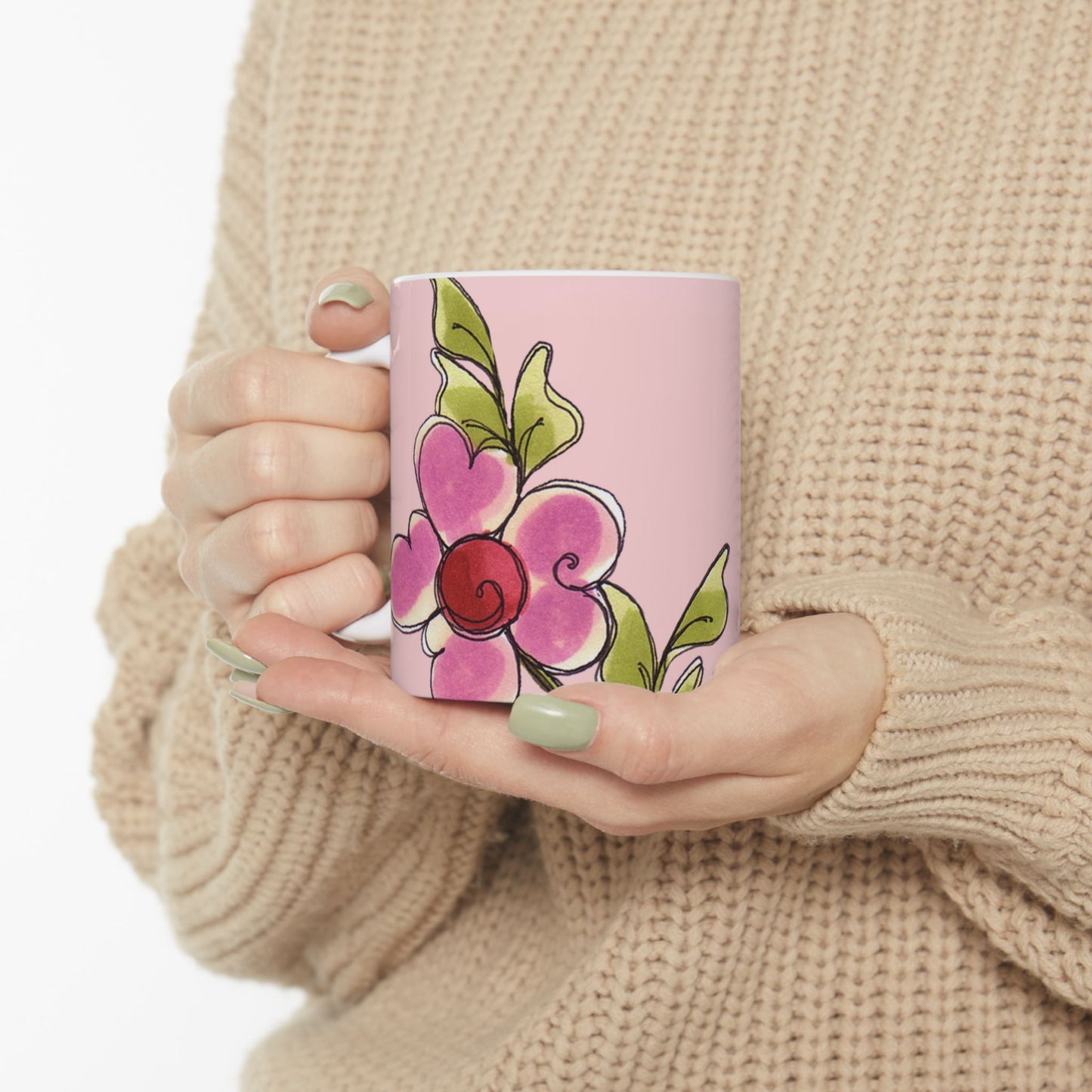 Jumbo Floral Pink Cup