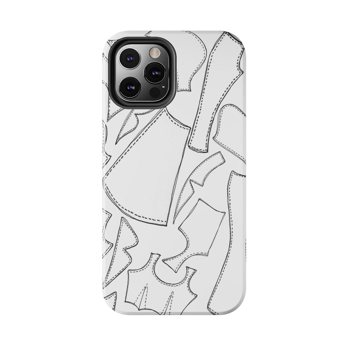 Pattern Pieces White Phone Case