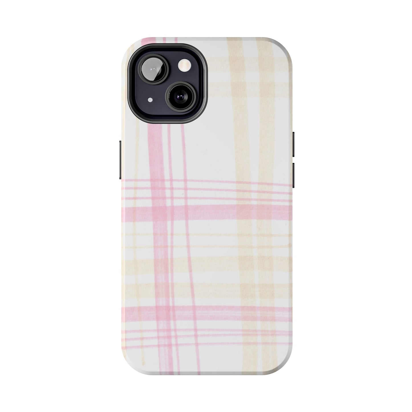 Flower Model Plaid Phone Case