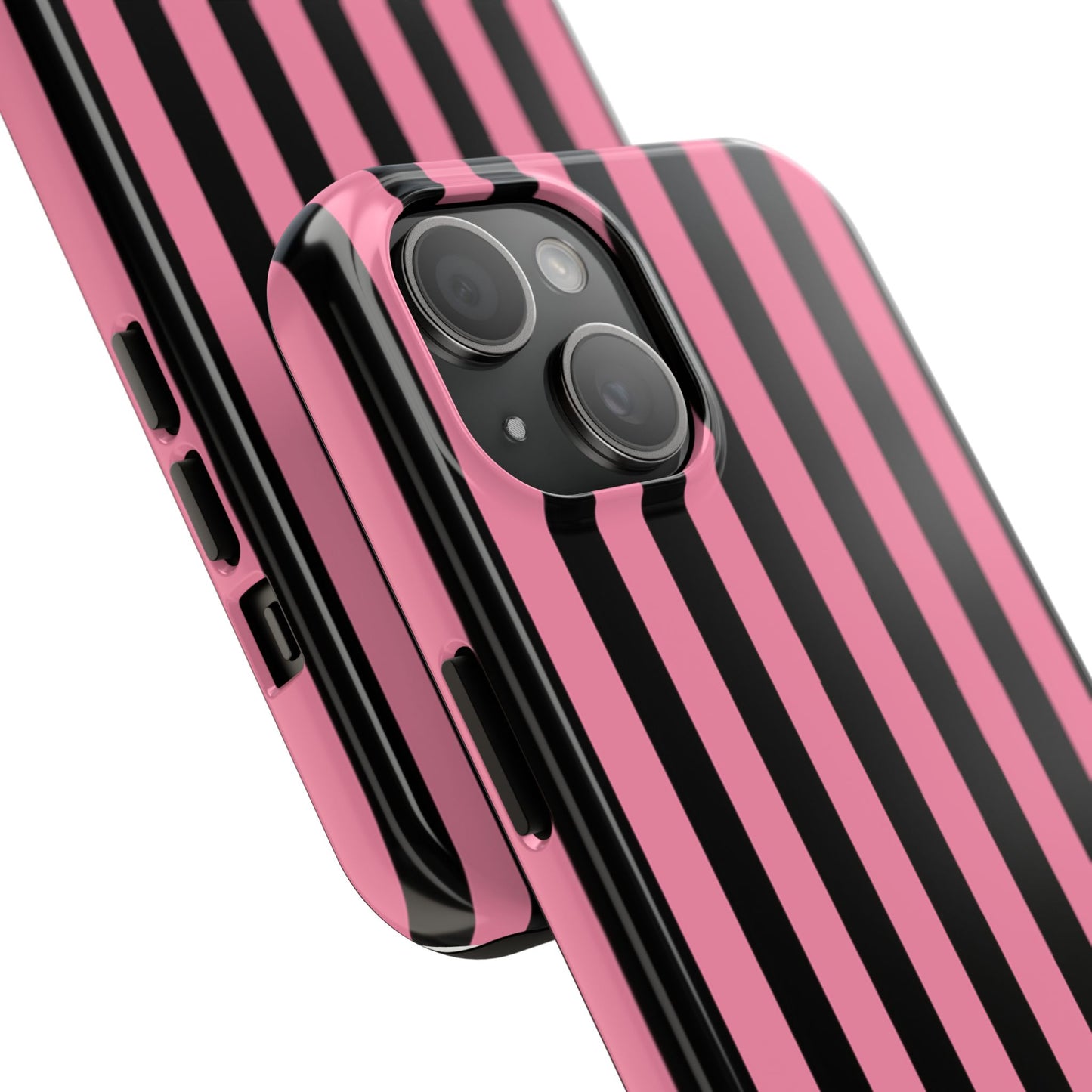 Vertical Stripe Pink / Black Phone Case