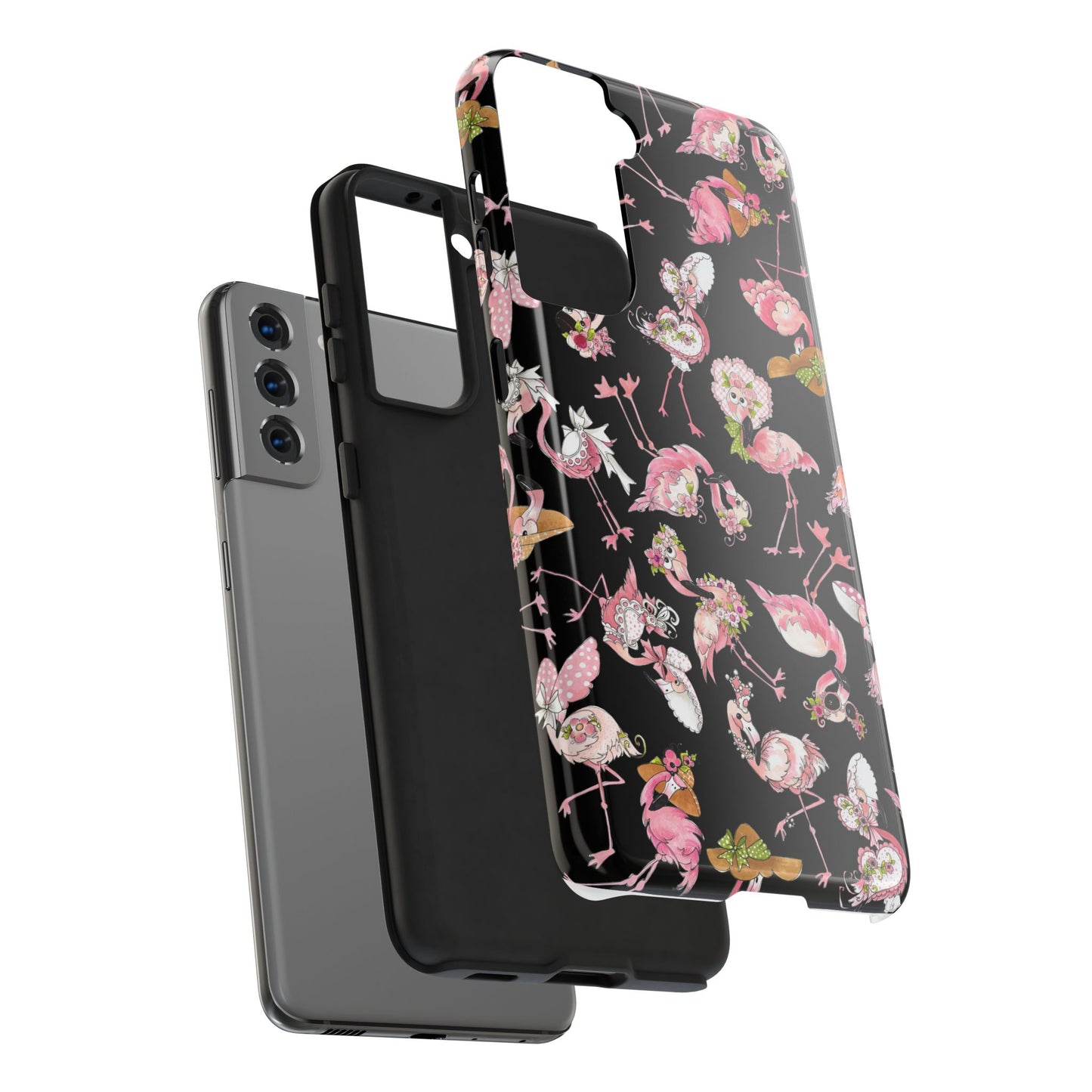 Tossed Flams Black Phone Case