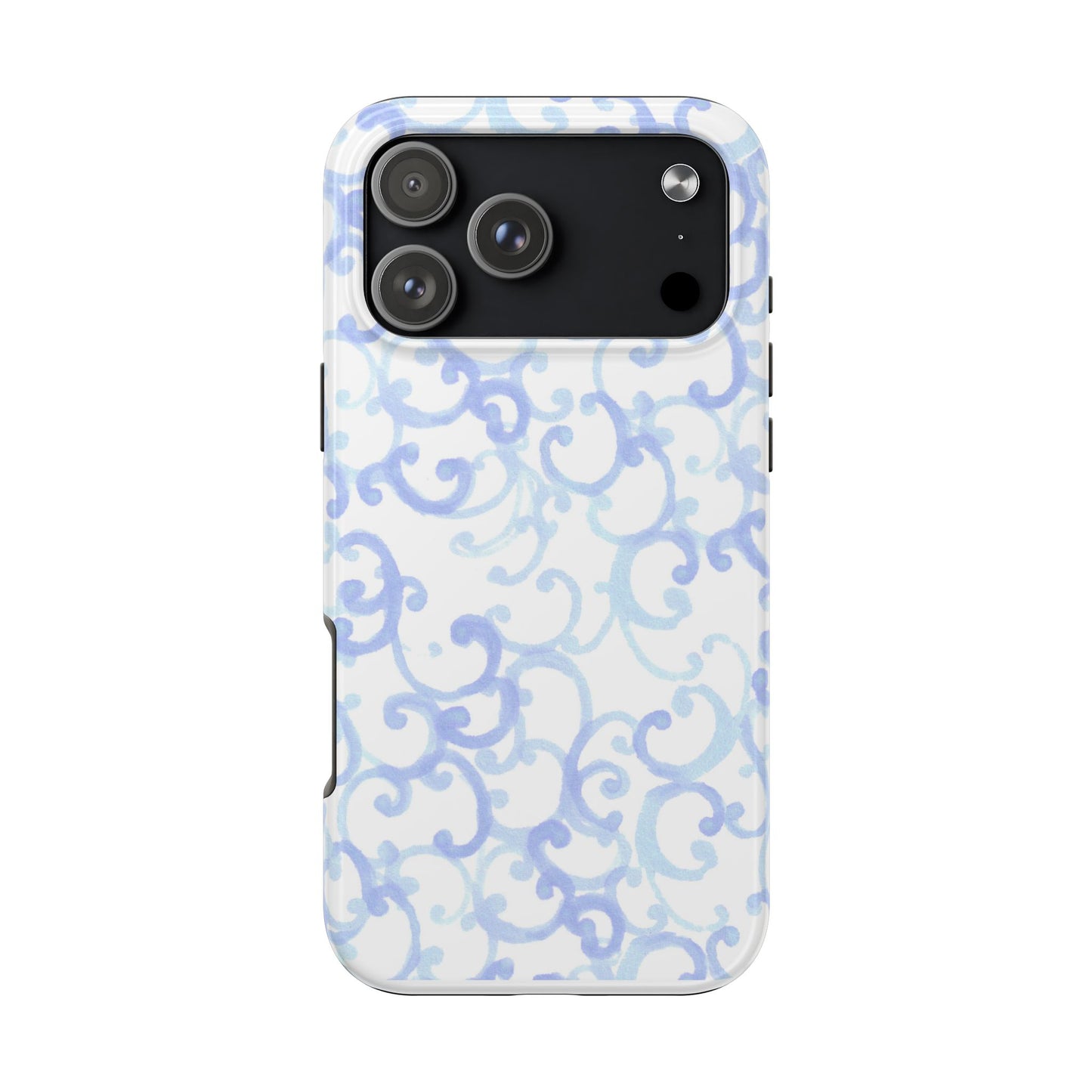 Scrollie White / Blue Phone Case