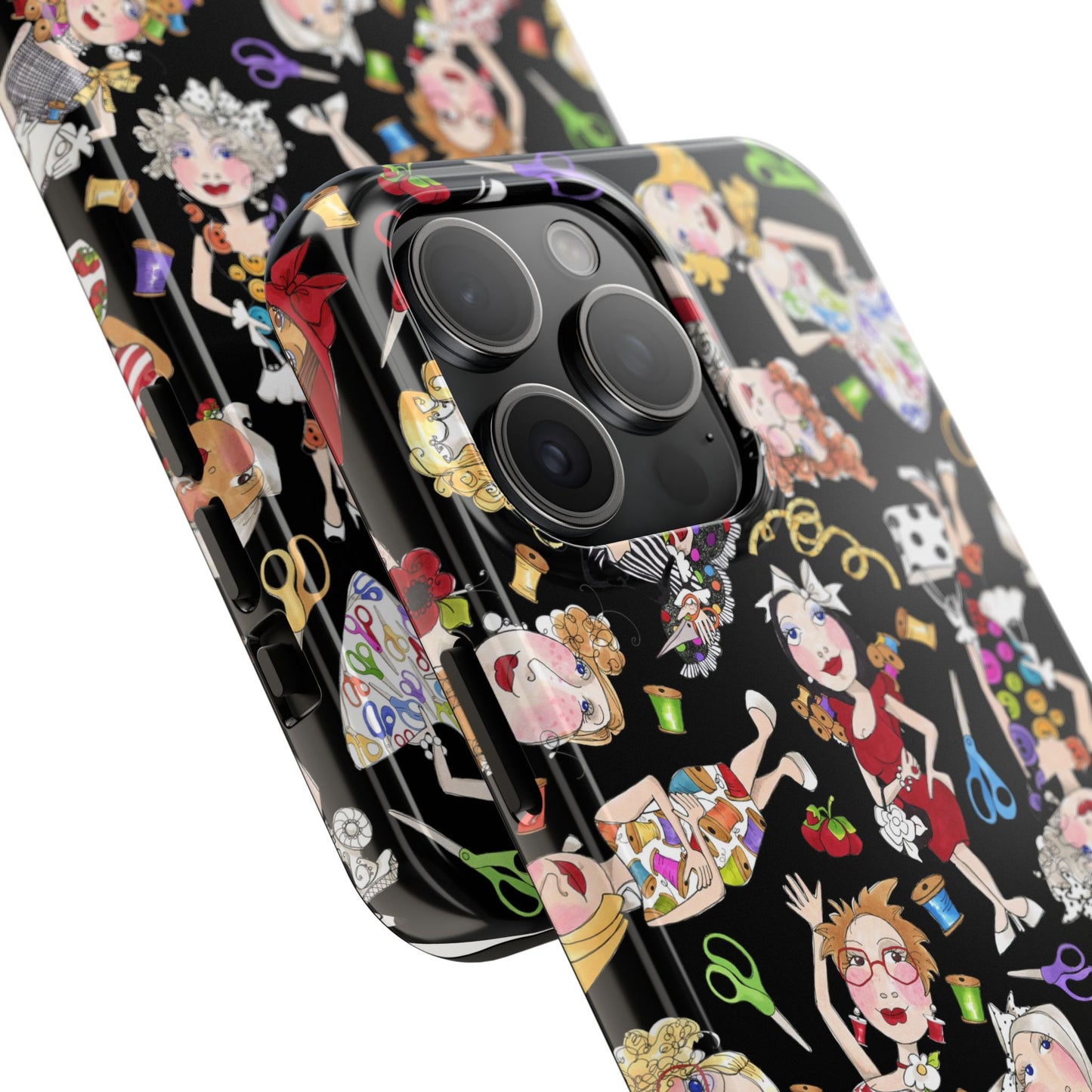 Sew Tossed Black Phone Case