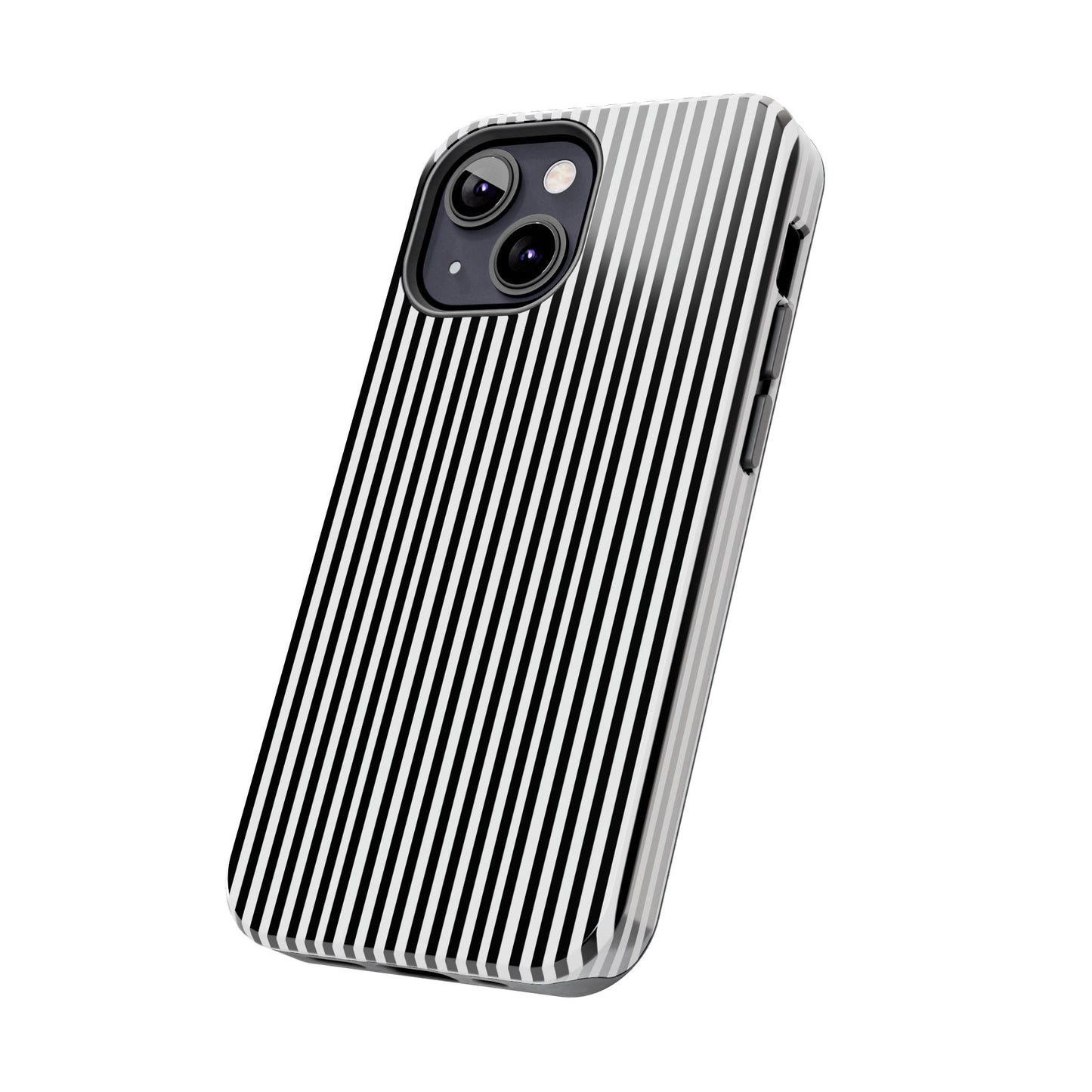 Stripe White / Black Phone Case