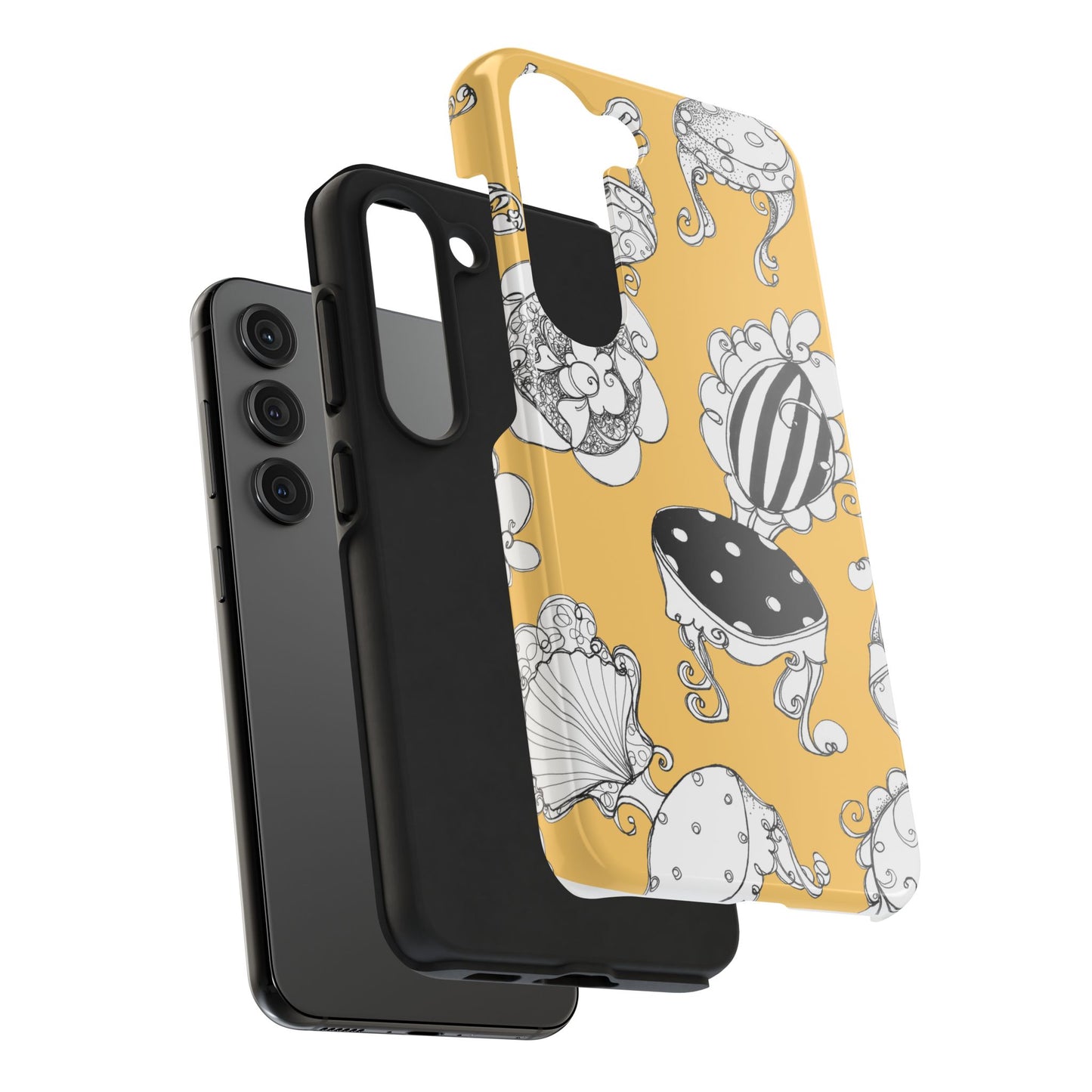 Bistro Chairs Yellow Phone Case
