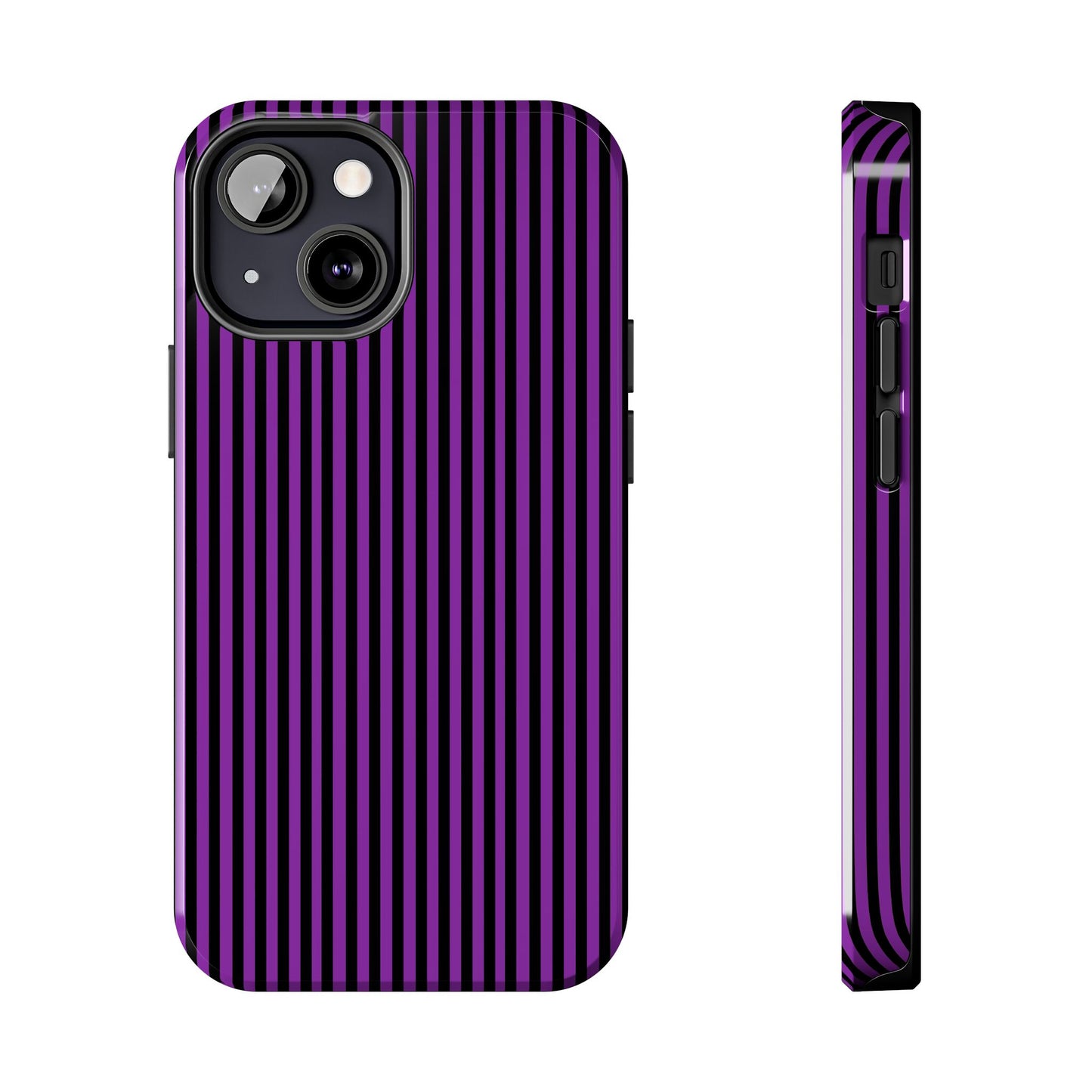 Stripe Purple / Black Phone Case