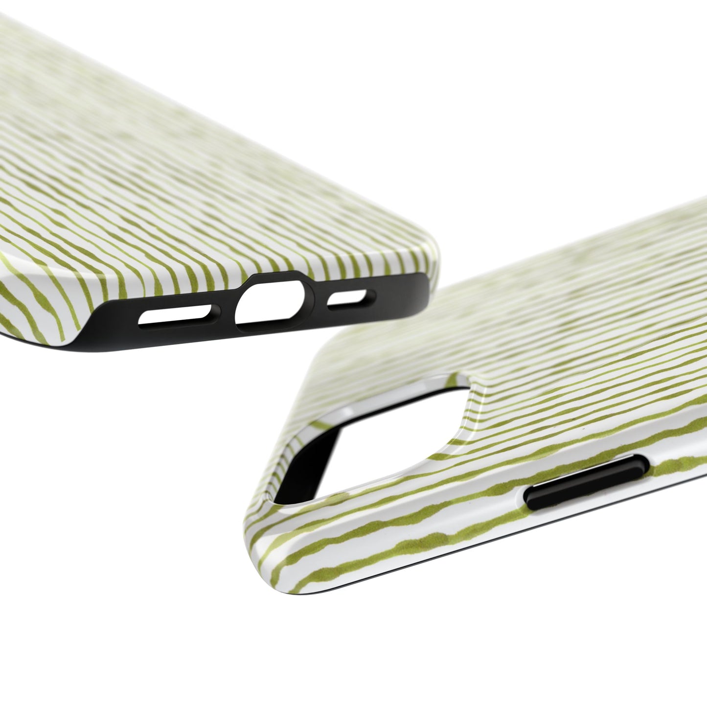 Faux Seersucker White / Green Phone Case