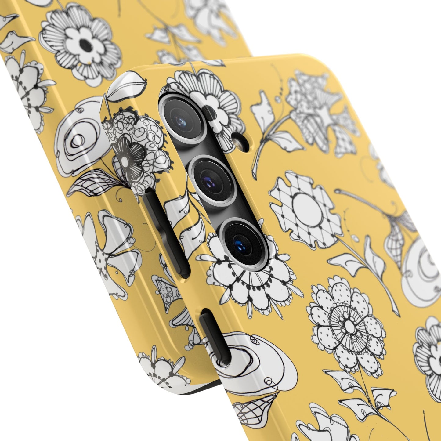 Paper Posies Yellow Phone Case