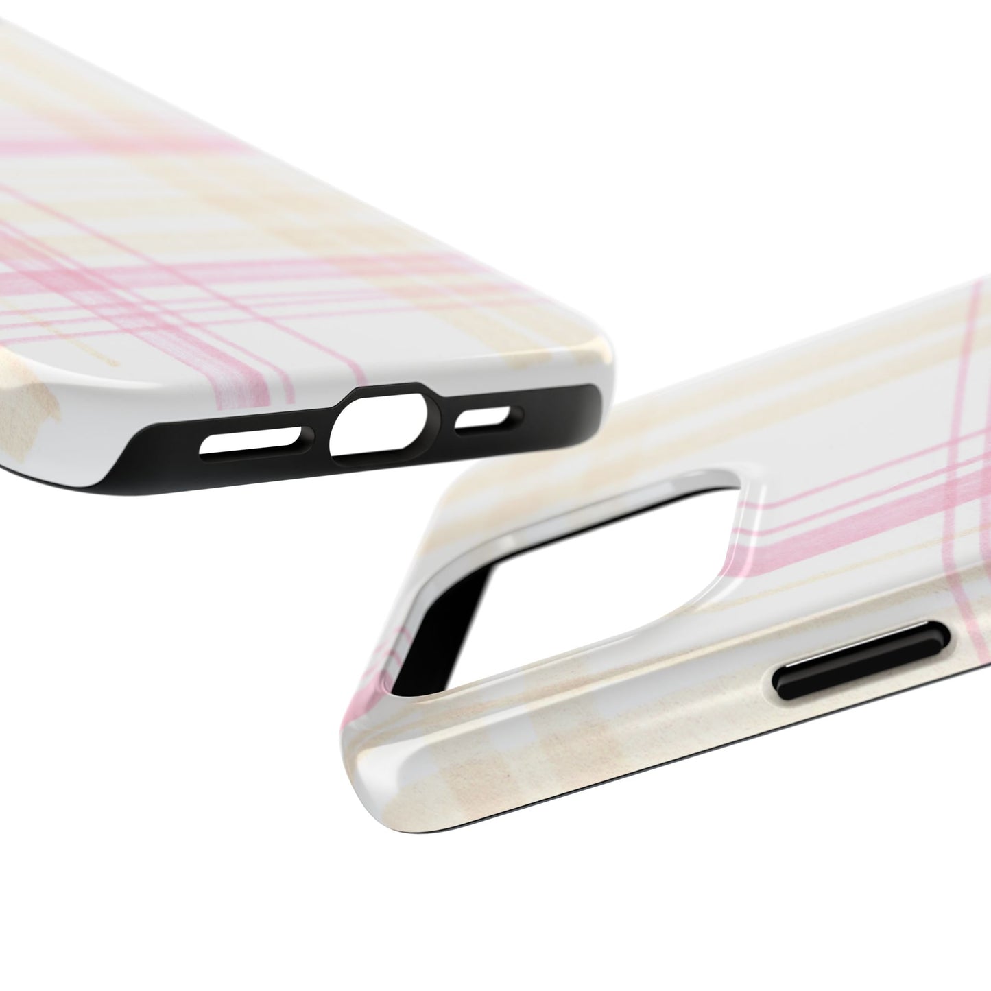 Flower Model Plaid Phone Case