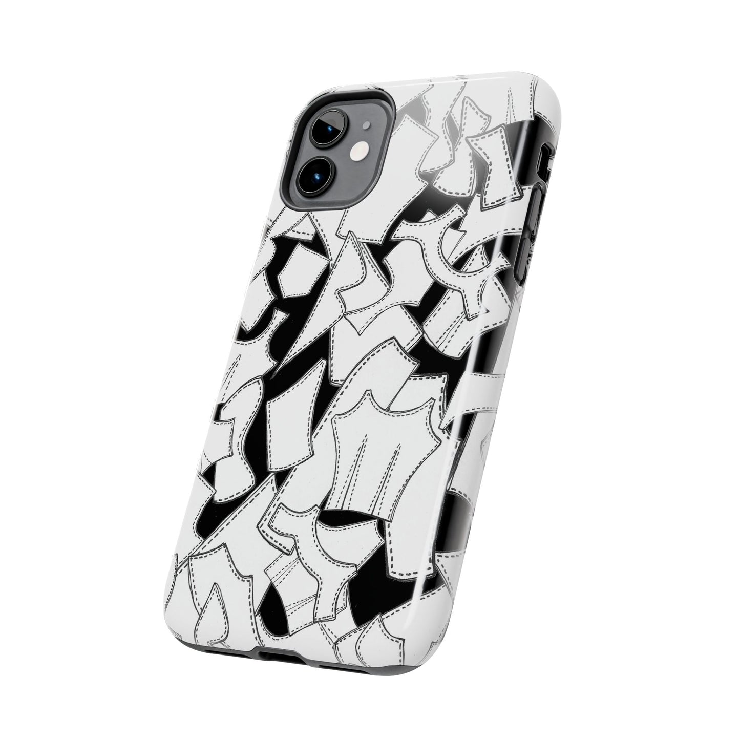 Pattern Pieces Black Phone Case