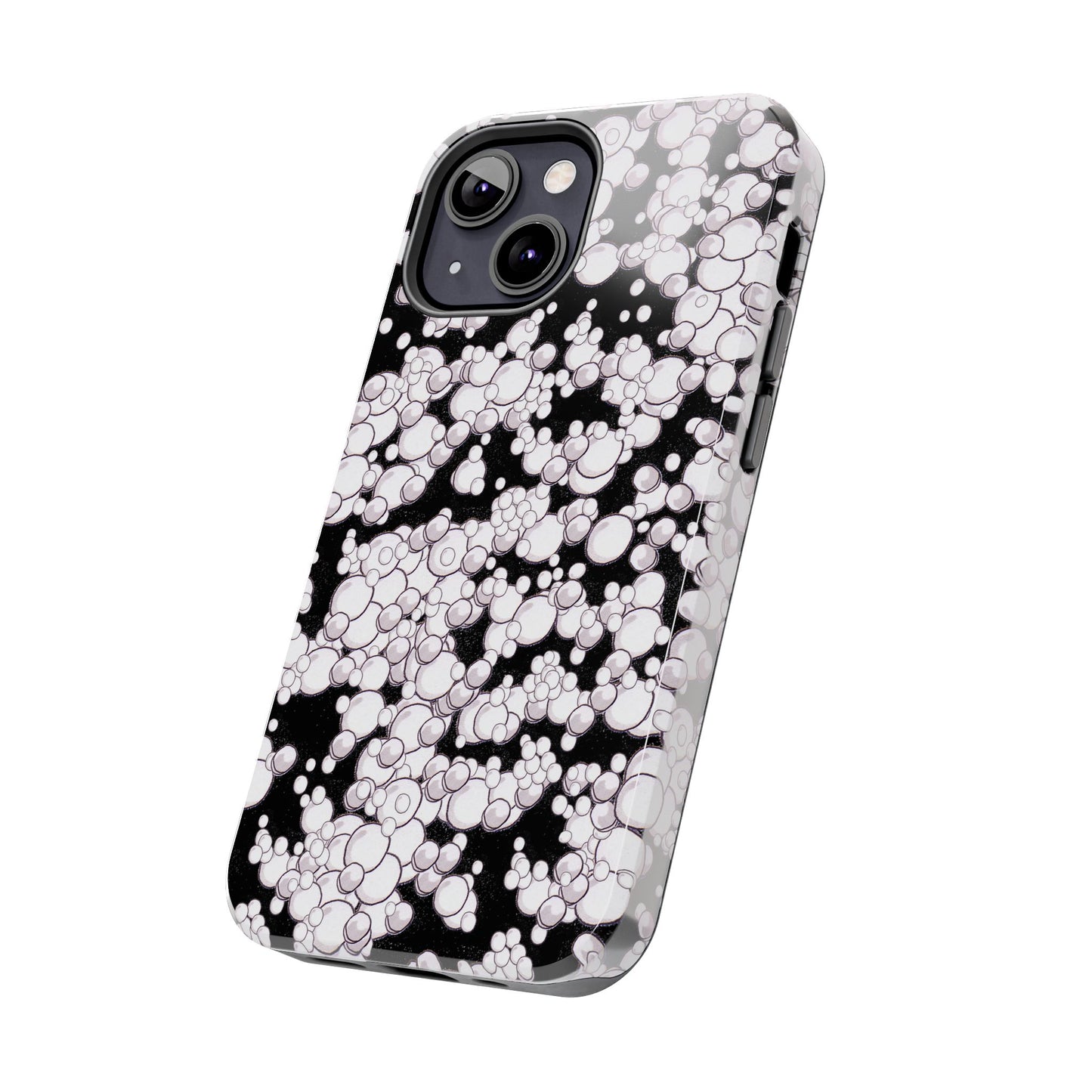 Bubble Dots Black Phone Case