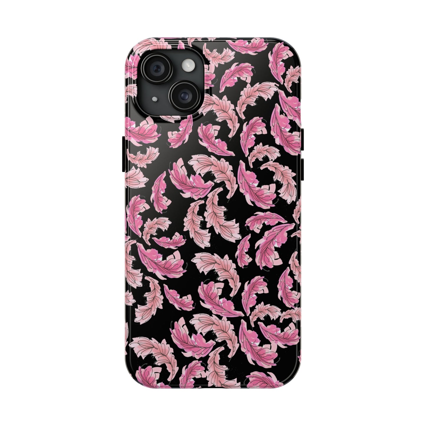 Flam Feathers Black Phone Case