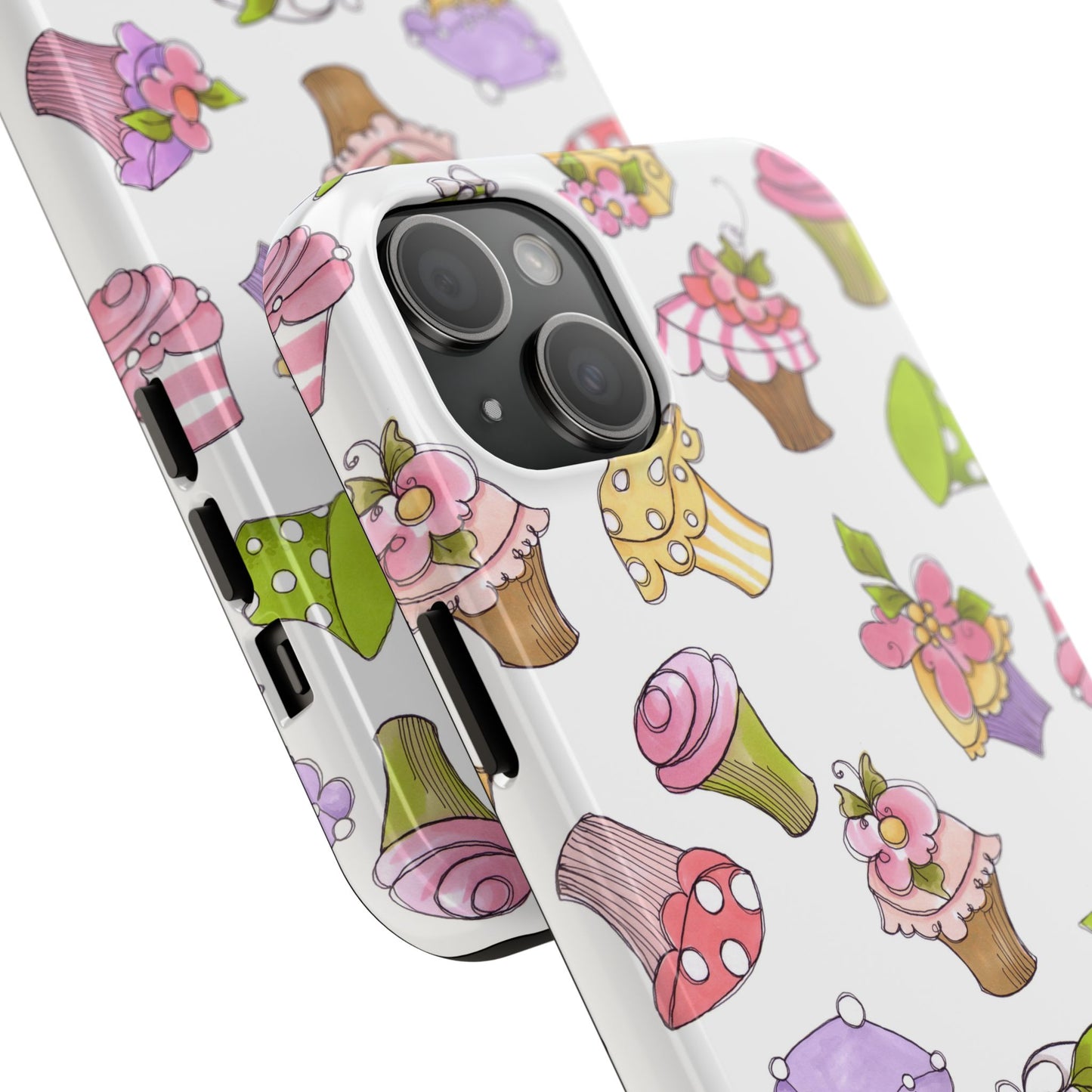 Cupcake Toss White Phone Case