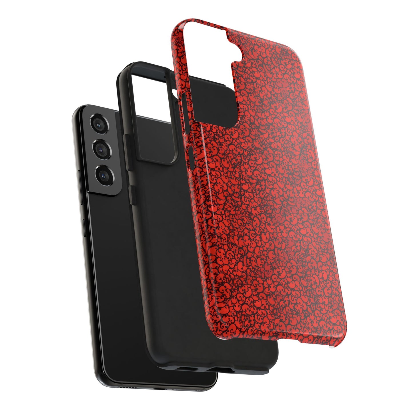 Scrollie Red / Black Phone Case