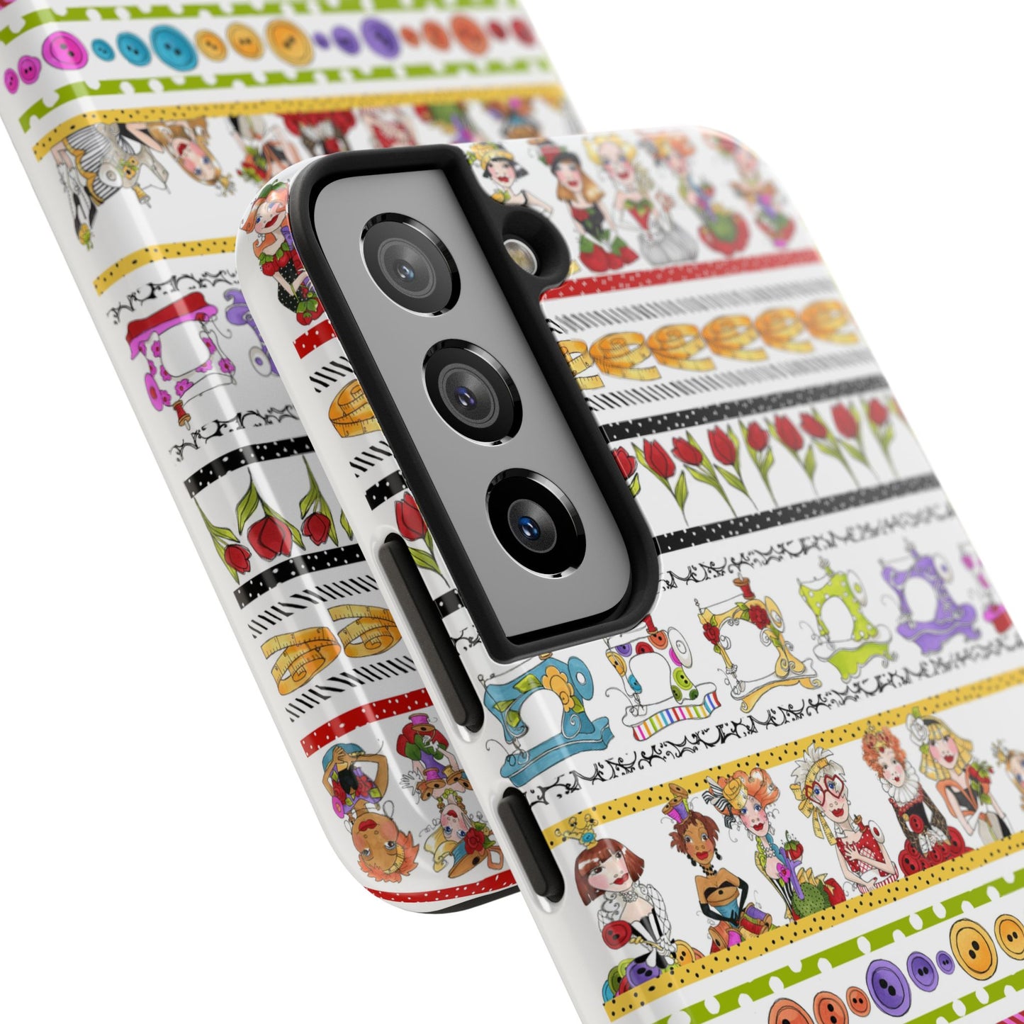 Curious Border White Phone Case