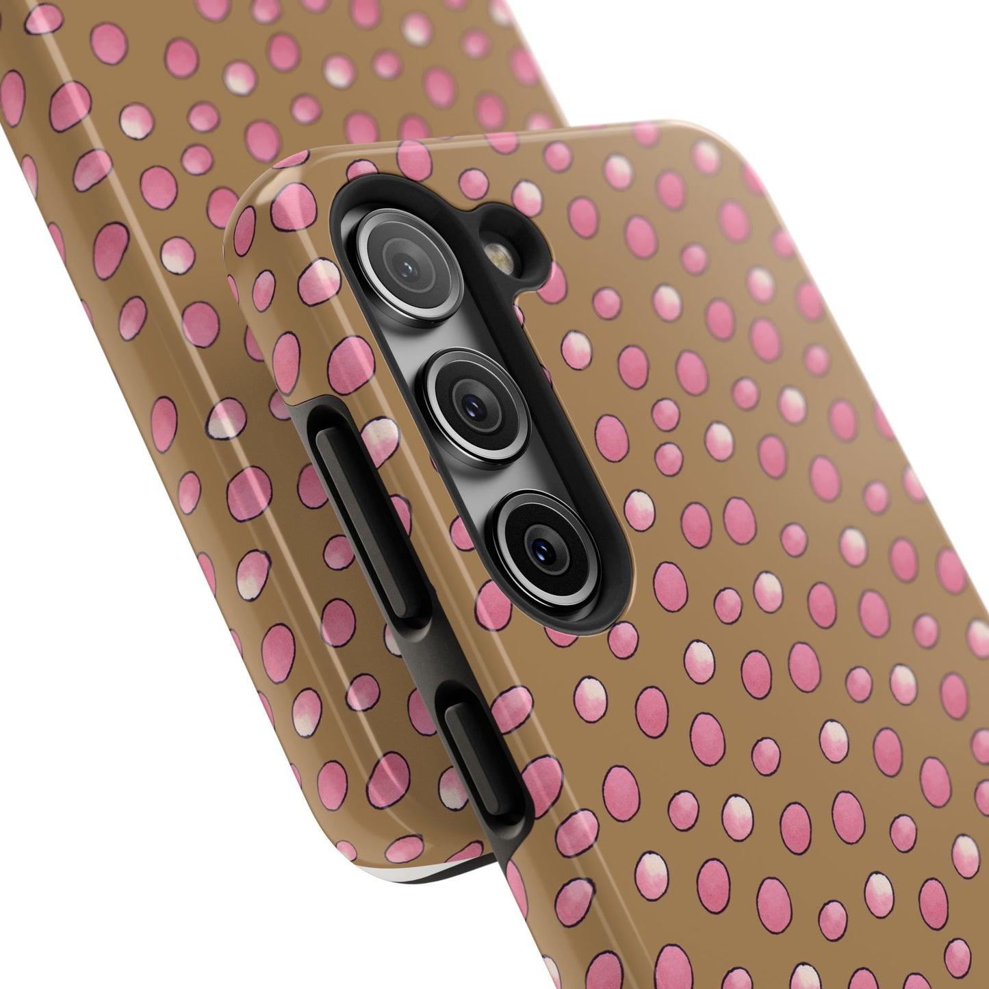 Egg Dots Chocolate / Pink Phone Case