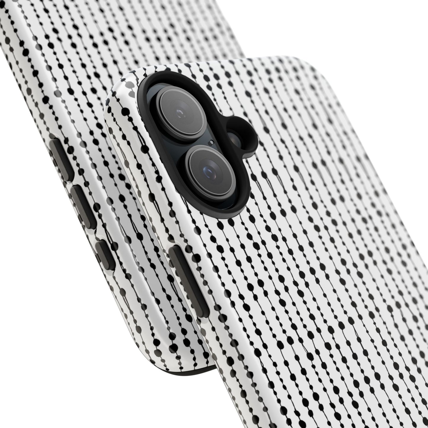 Beaded Curtain White / Black Phone Case