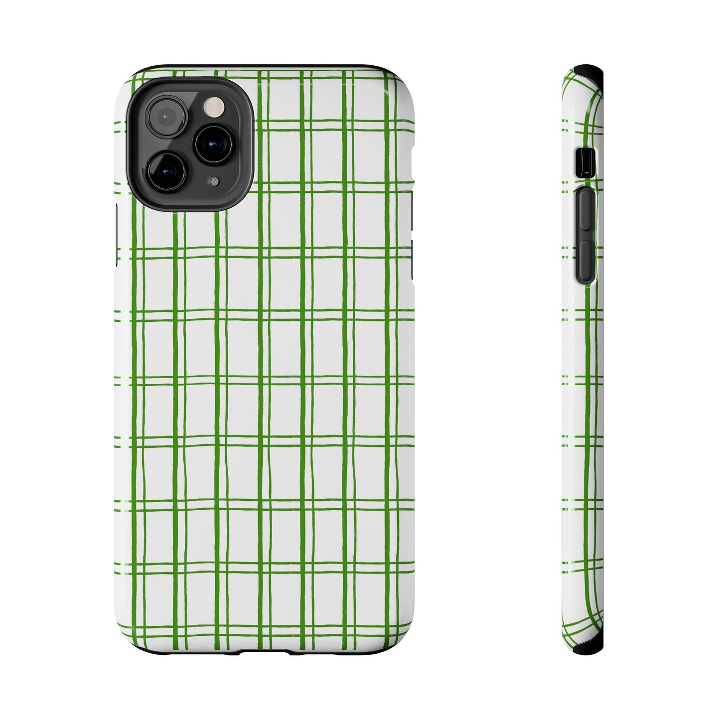 Little Plaid White / Green Phone Case