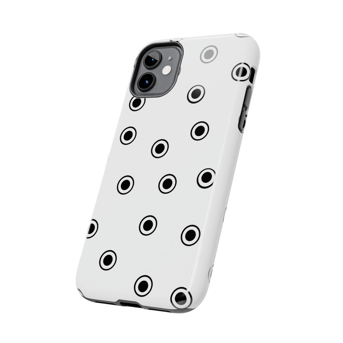 CD Dots White / Black Phone Case