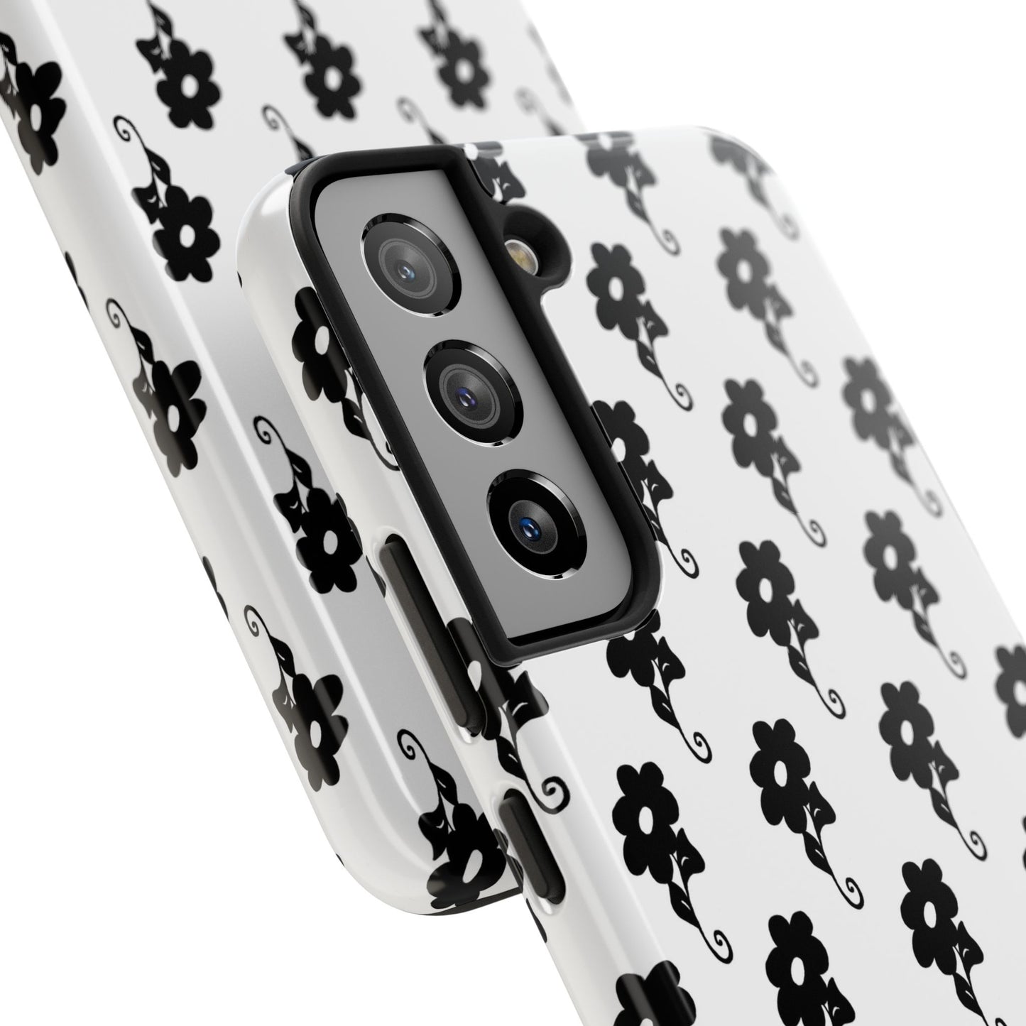 Flowers White / Black Phone Case