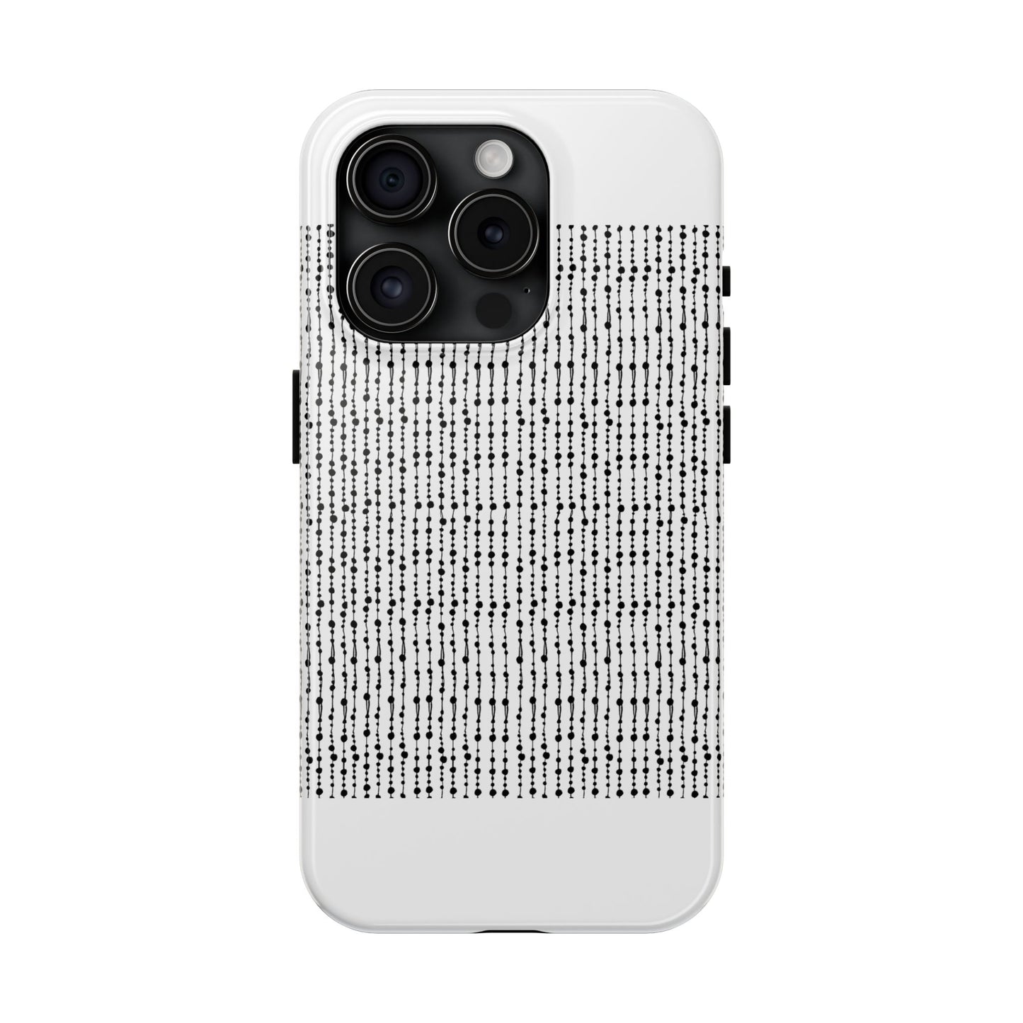 Beaded Curtain White / Black Phone Case