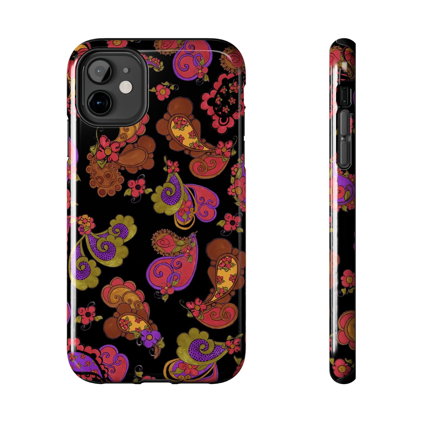 Posie Paisley Black Phone Case