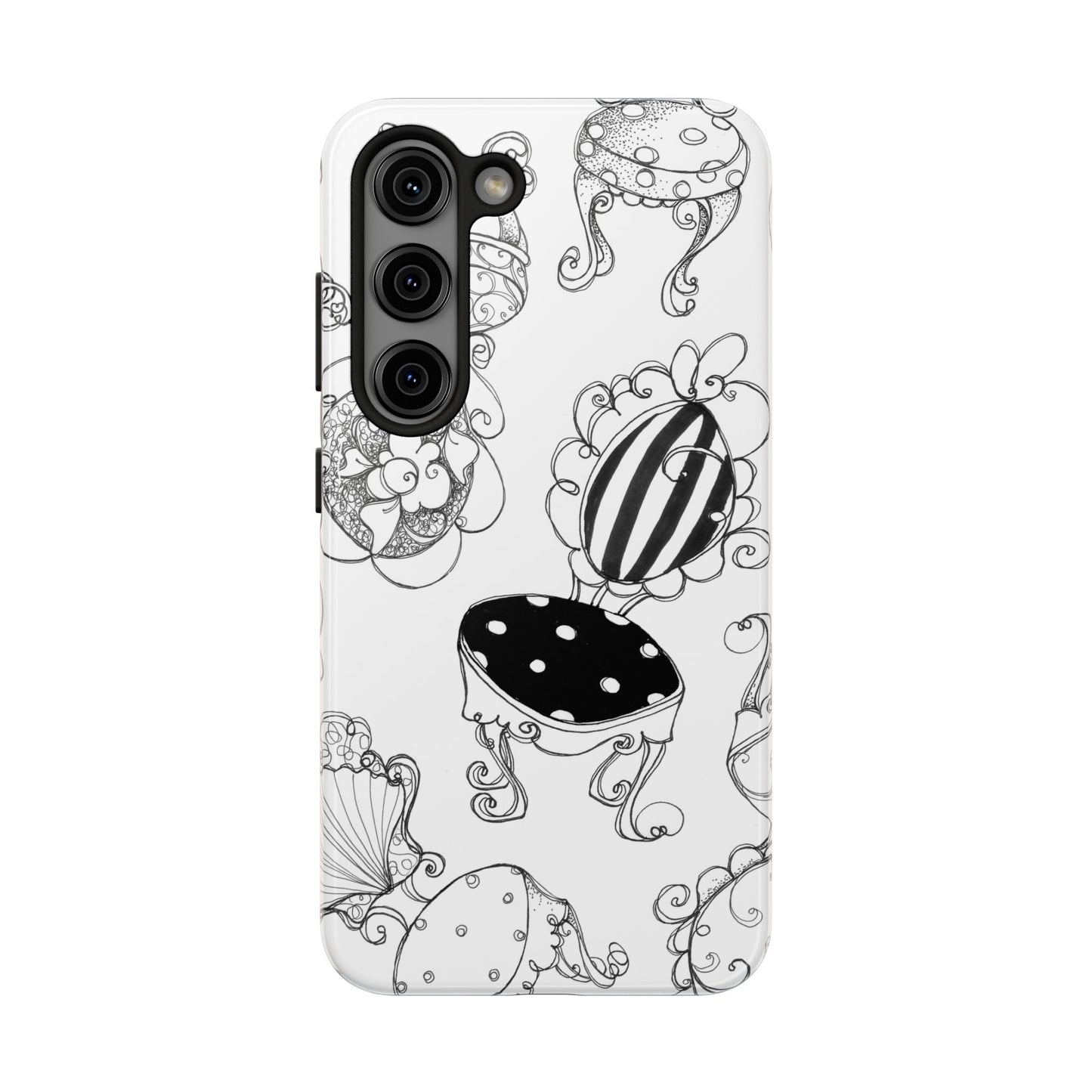 Bistro Chairs White Phone Case
