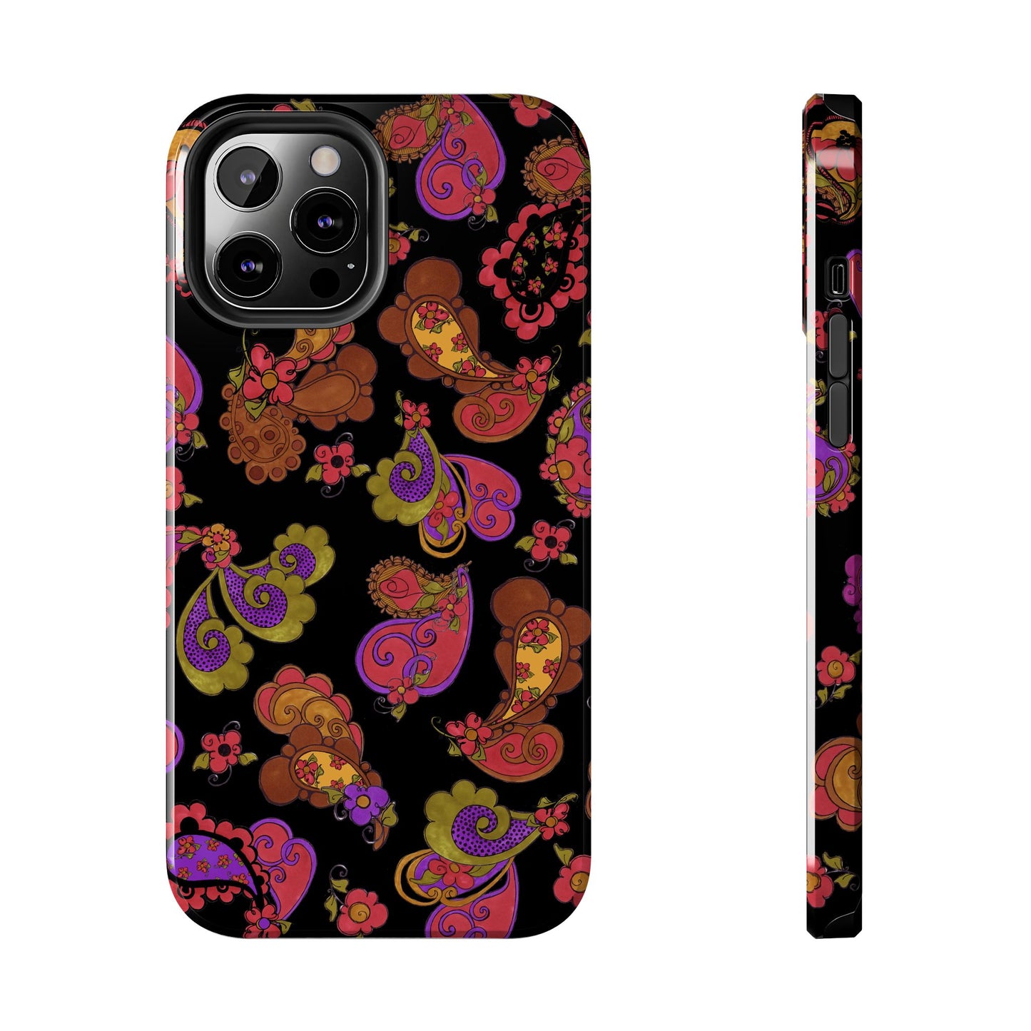 Posie Paisley Black Phone Case