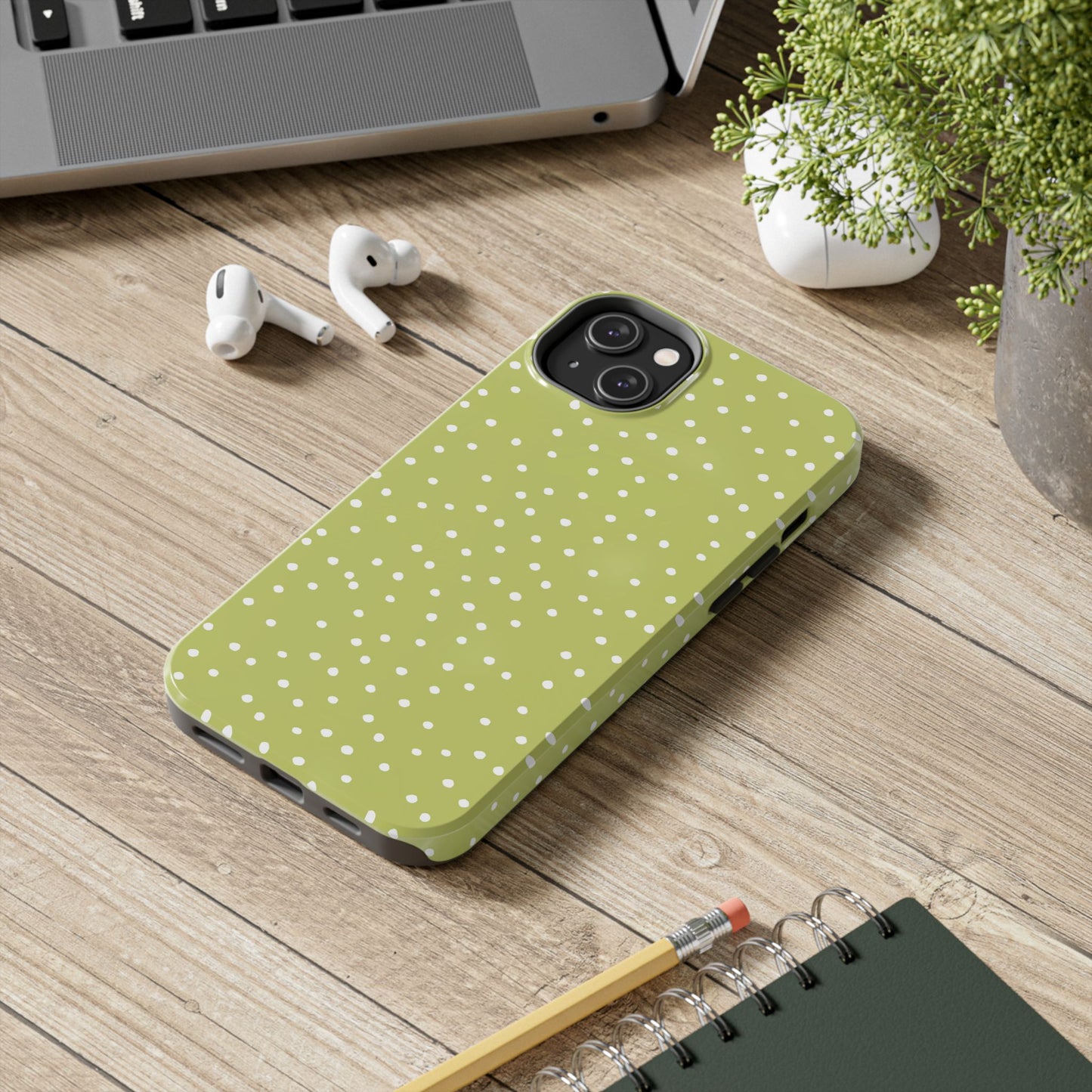 Dinky Dots Green / White Phone Case