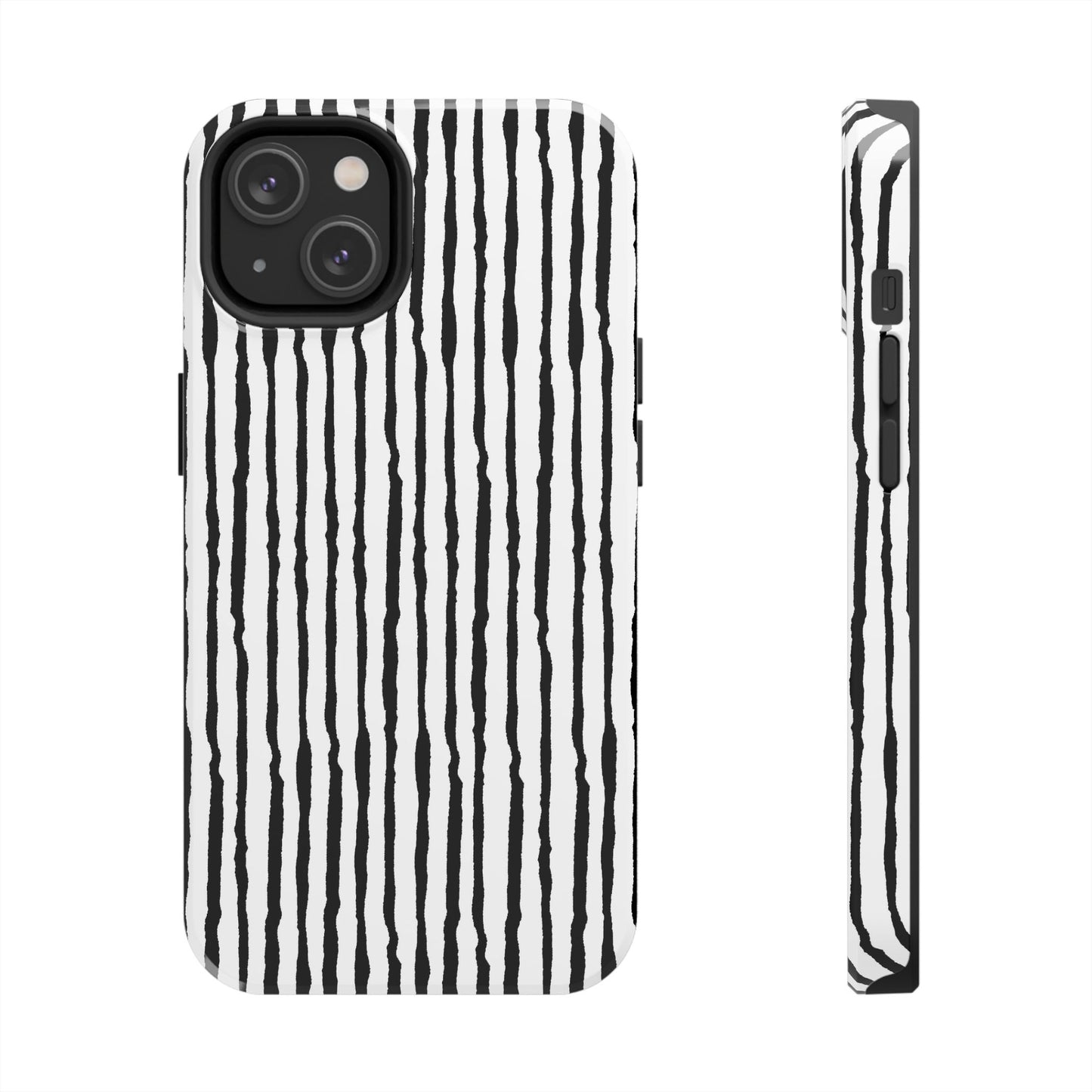 Sorta Stripe White / Black Phone Case