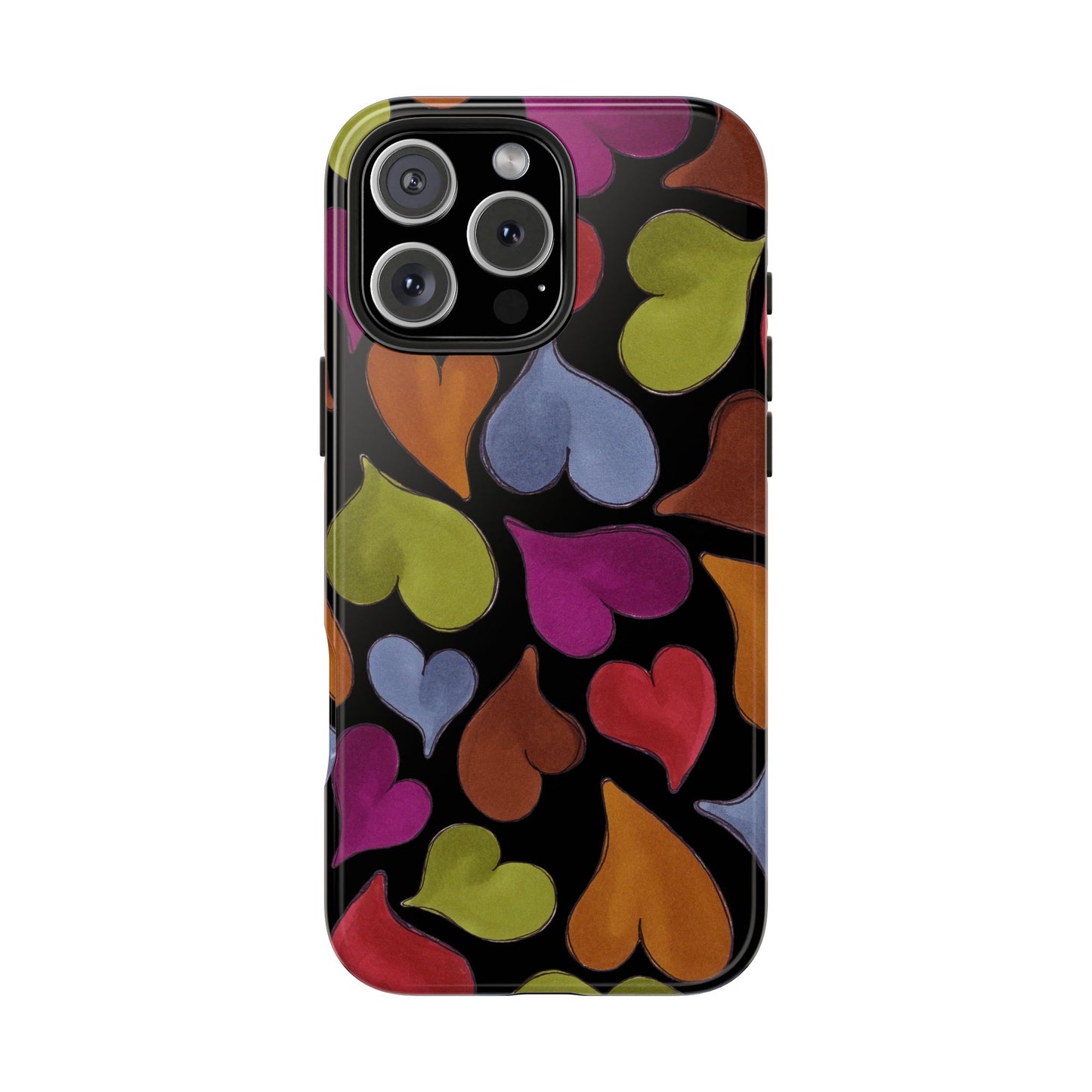 Big Hearted Black Phone Case