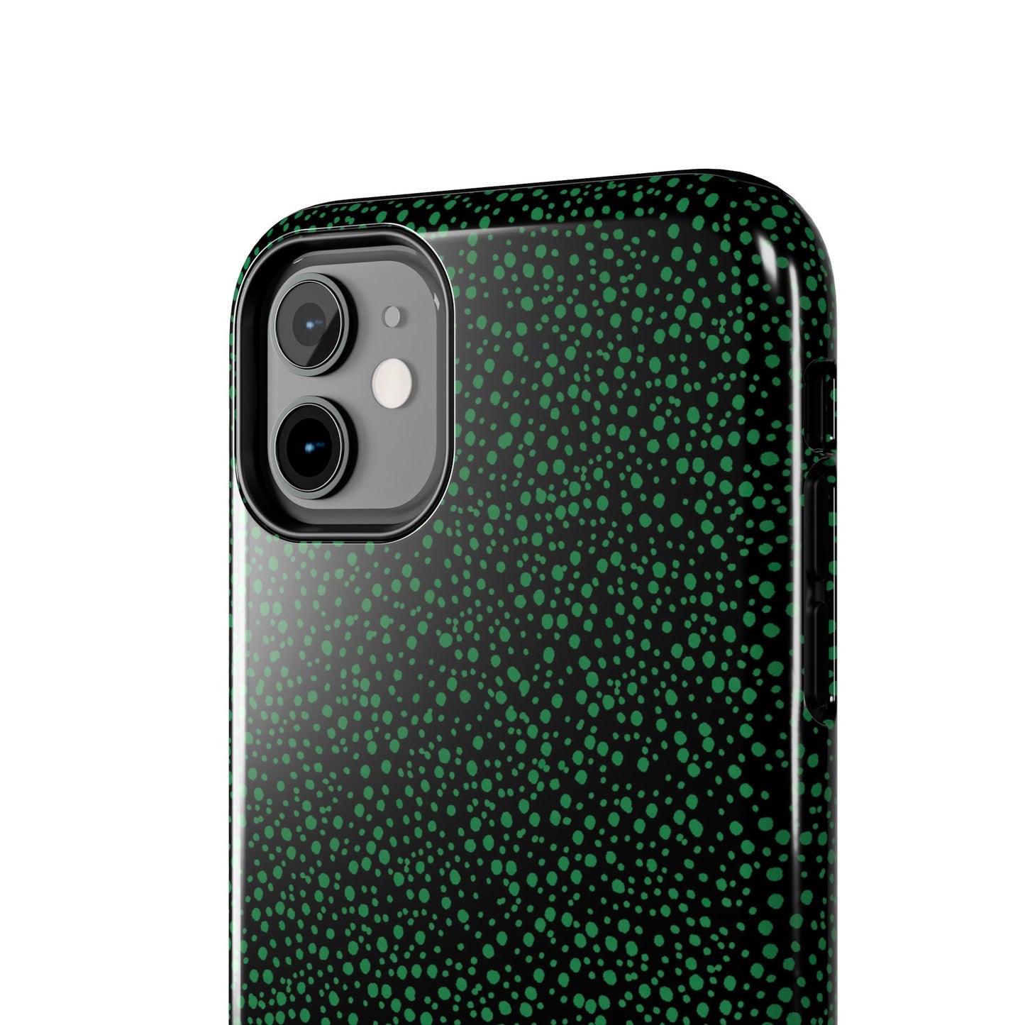 Confetti Black / Green Phone Case