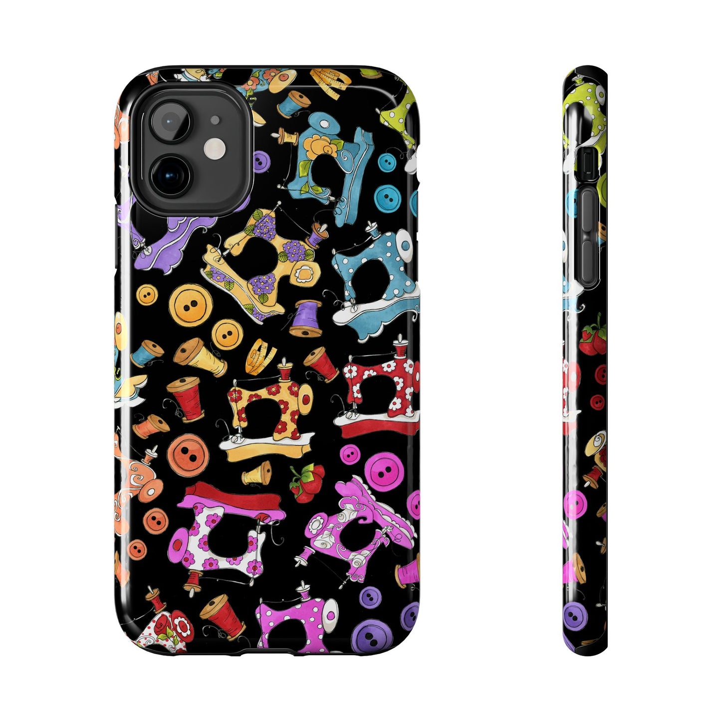 Sew Assorted Black Phone Case