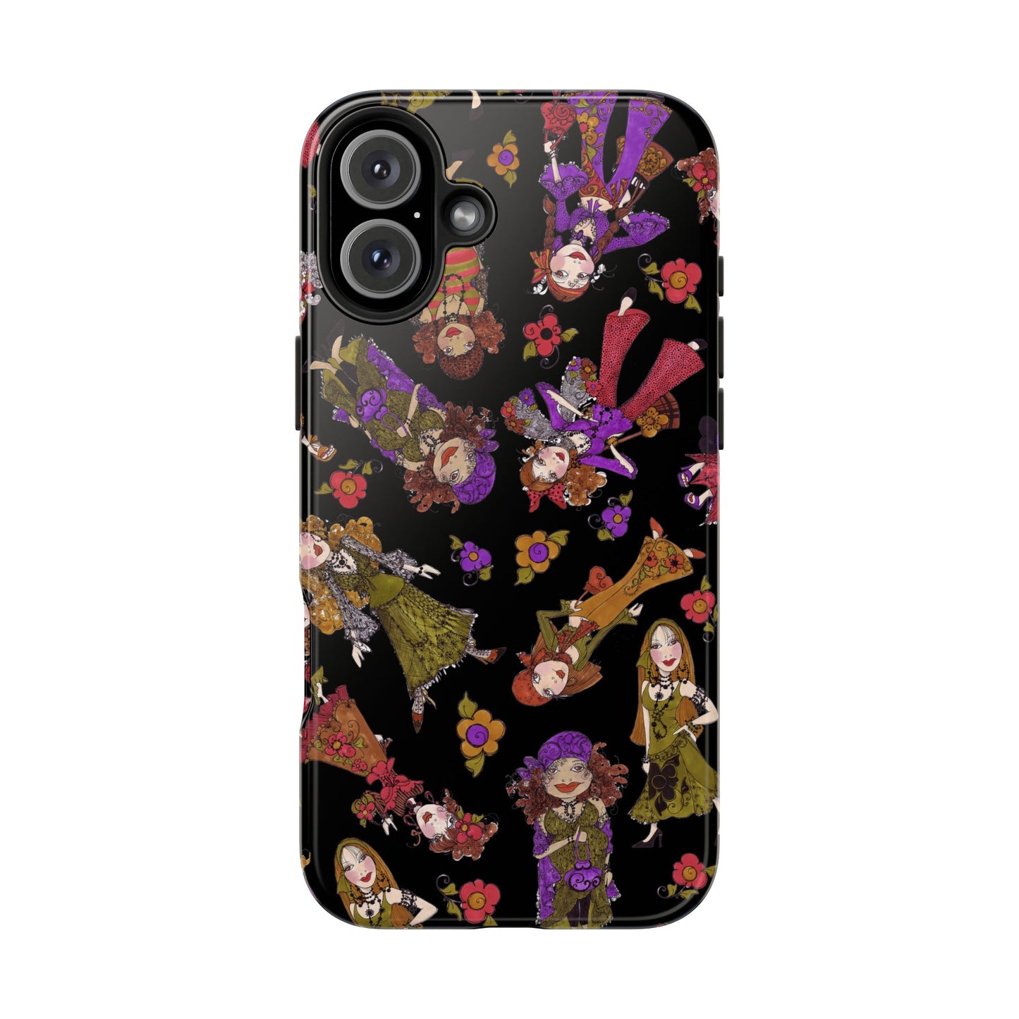 Tossed Gypsies Black Phone Case