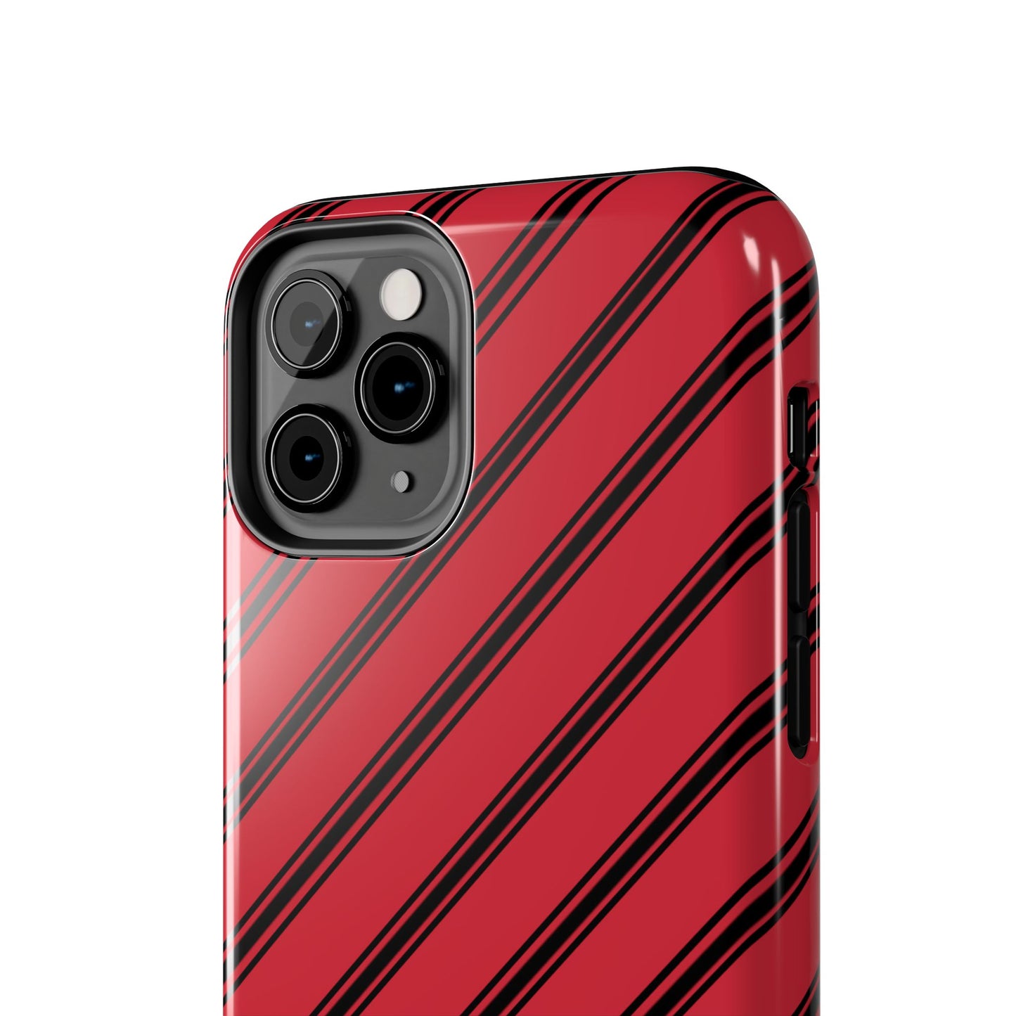 Awning Stripe Red / Black Phone Case
