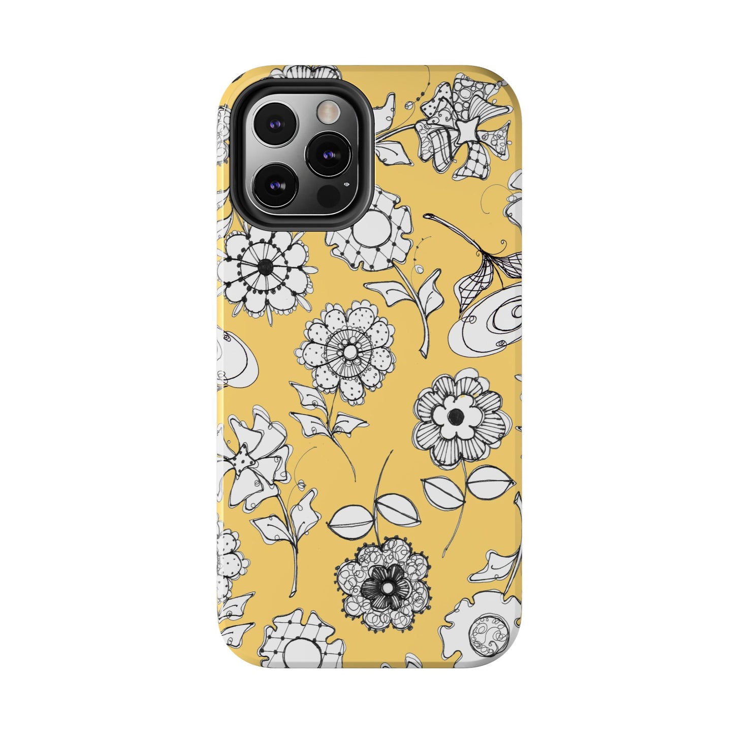 Paper Posies Yellow Phone Case