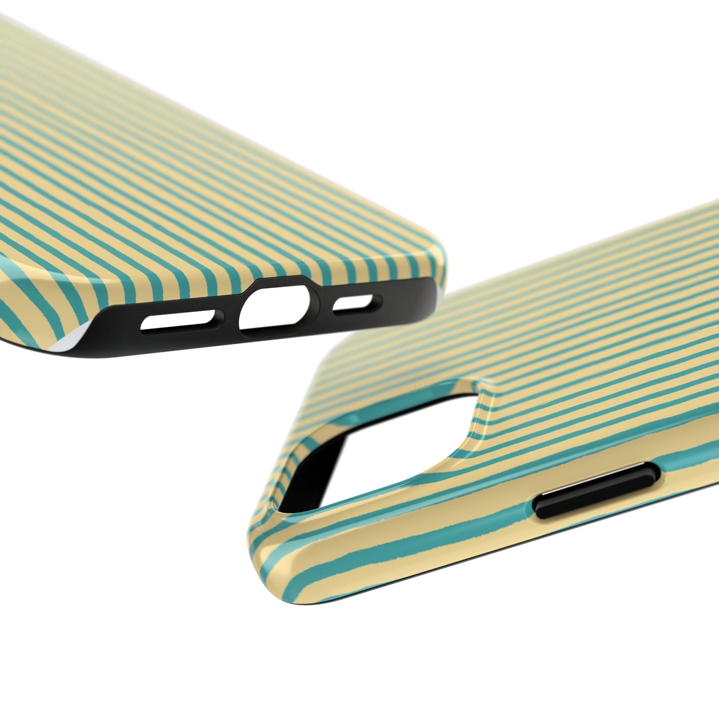 Stripe Yellow / Turquoise Phone Case
