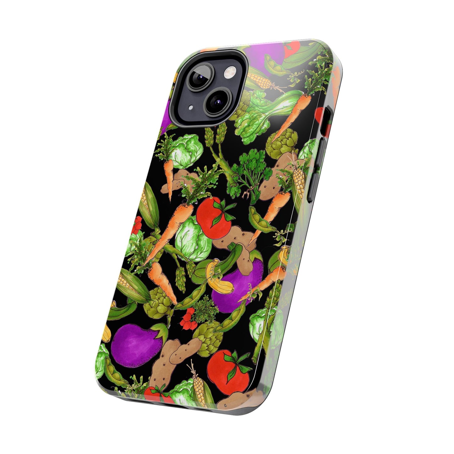 Veggie Jungle Black Phone Case