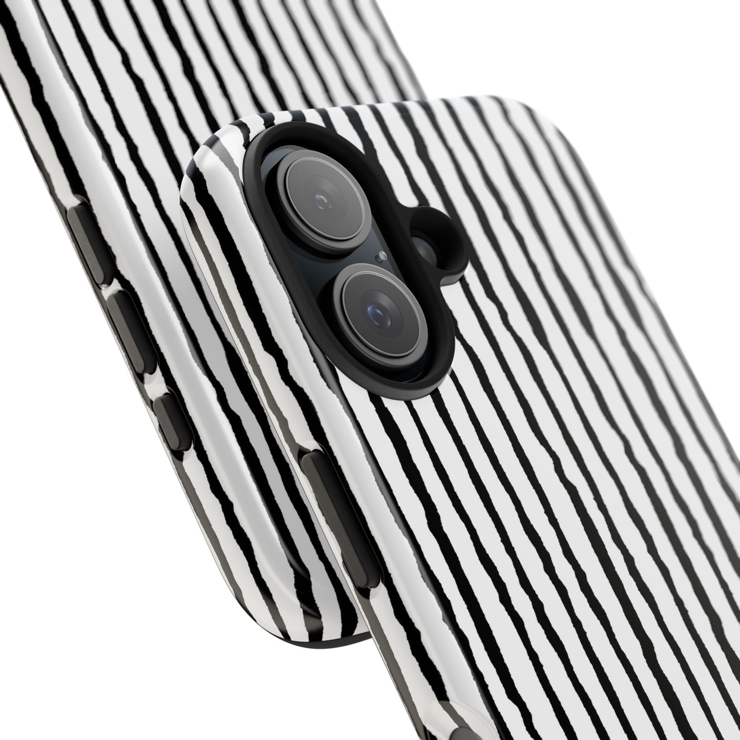 Sorta Stripe White / Black Phone Case