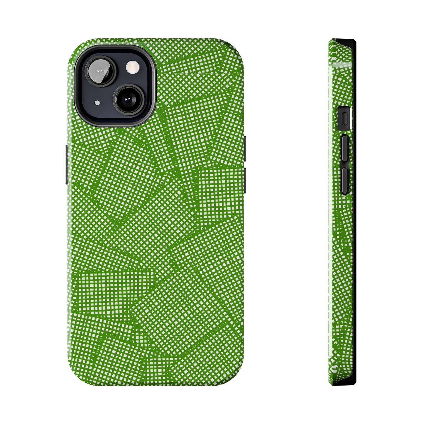 Check Patch Large Green Phone Case