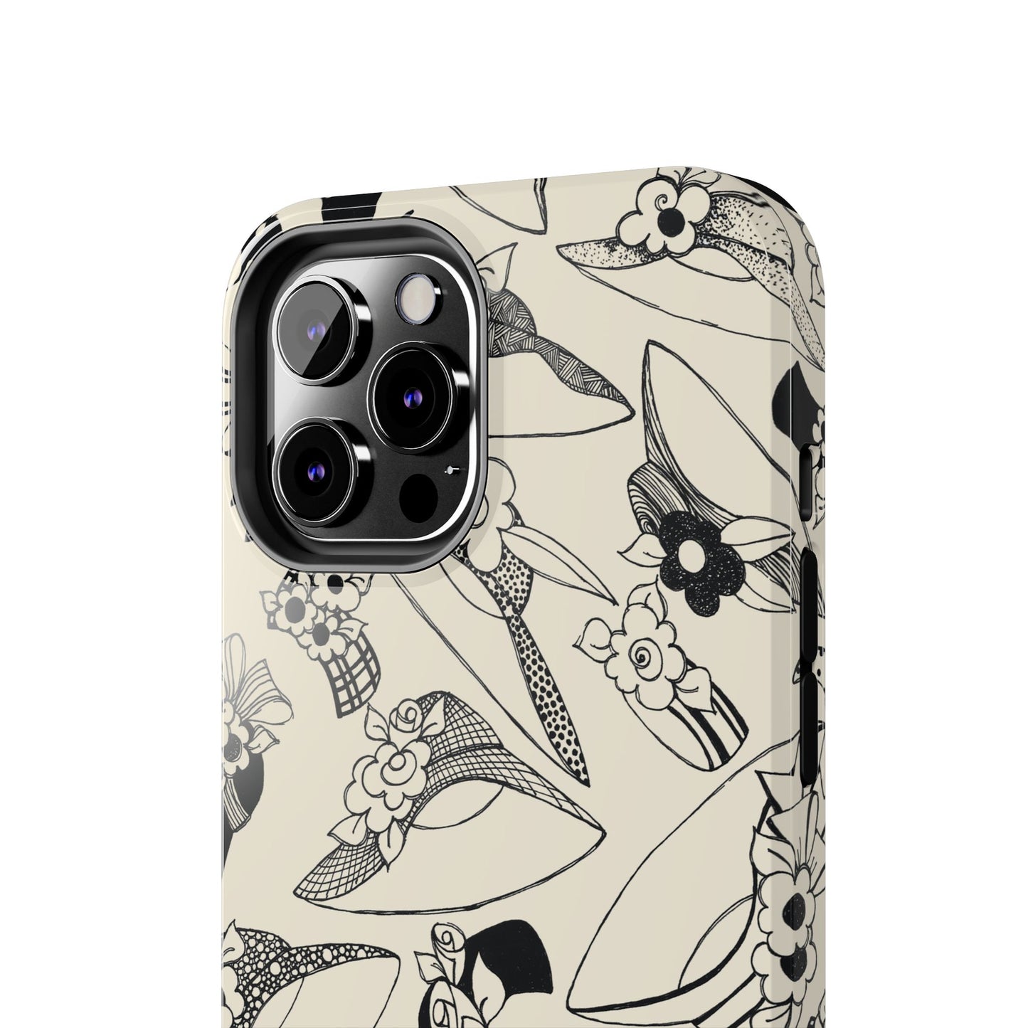 Millinery Ivory / Black Phone Case